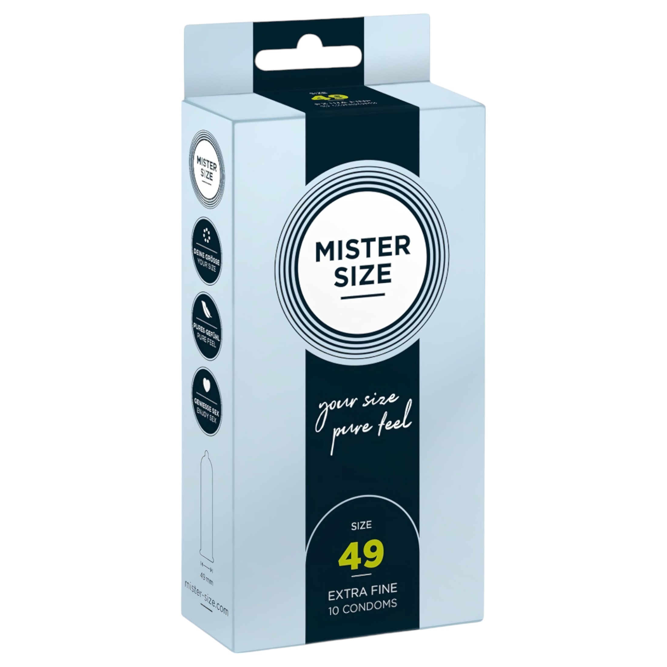 Mister Size vékony óvszer – 49mm (10db)