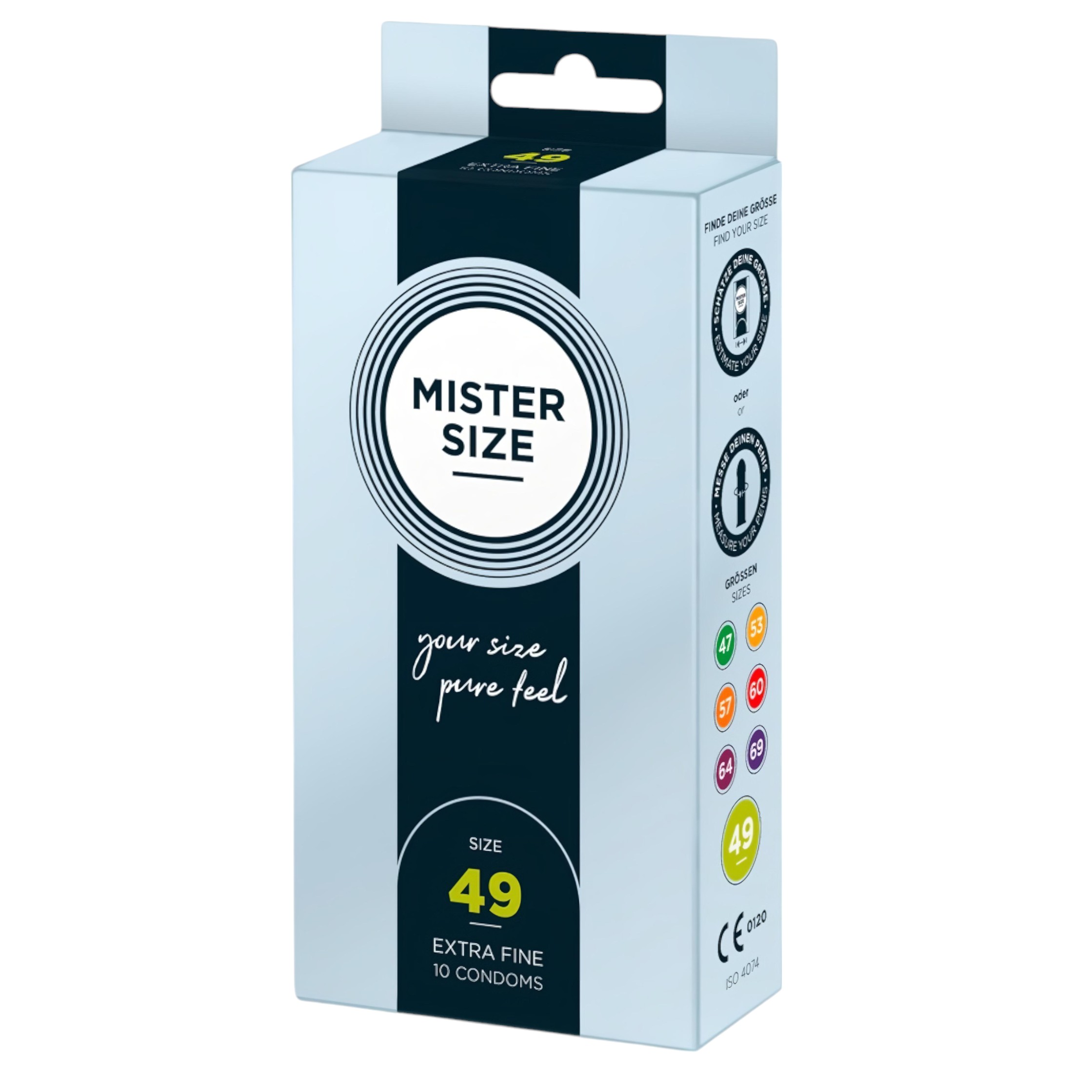 Mister Size vékony óvszer – 49mm (10db)