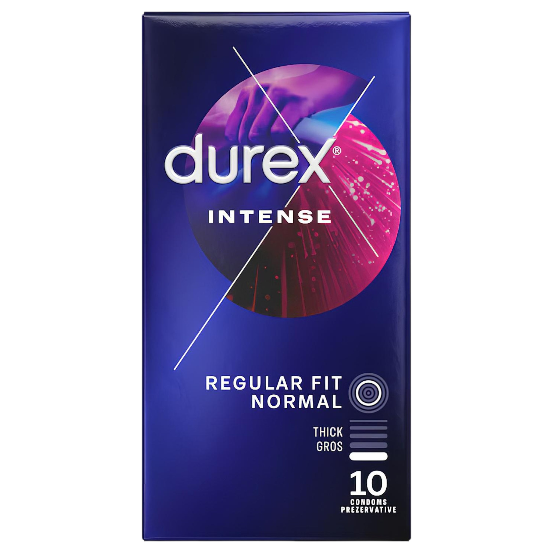 Durex Intense – bordázott és pontozott óvszer (10db) –