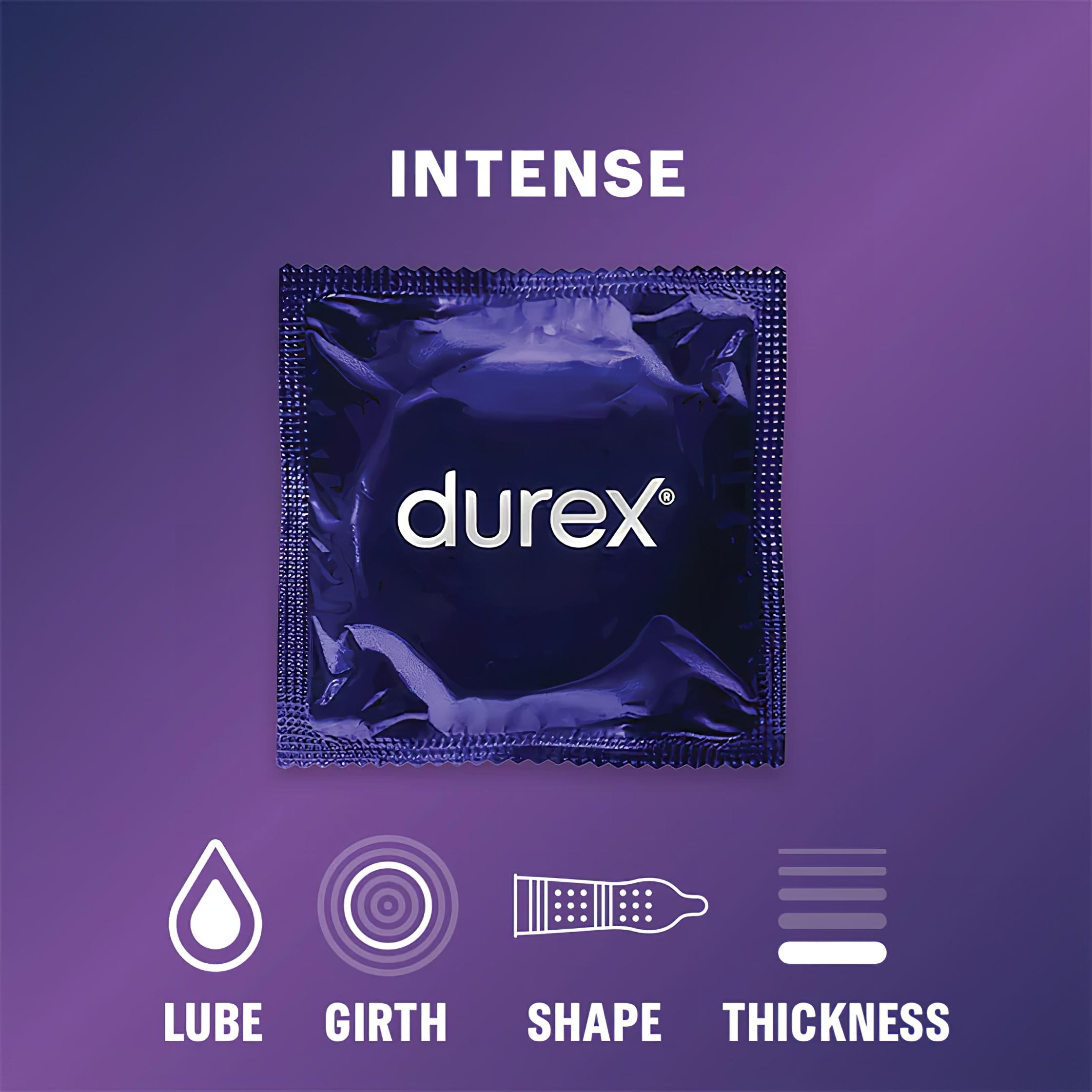 Durex Intense – bordázott és pontozott óvszer (10db) –