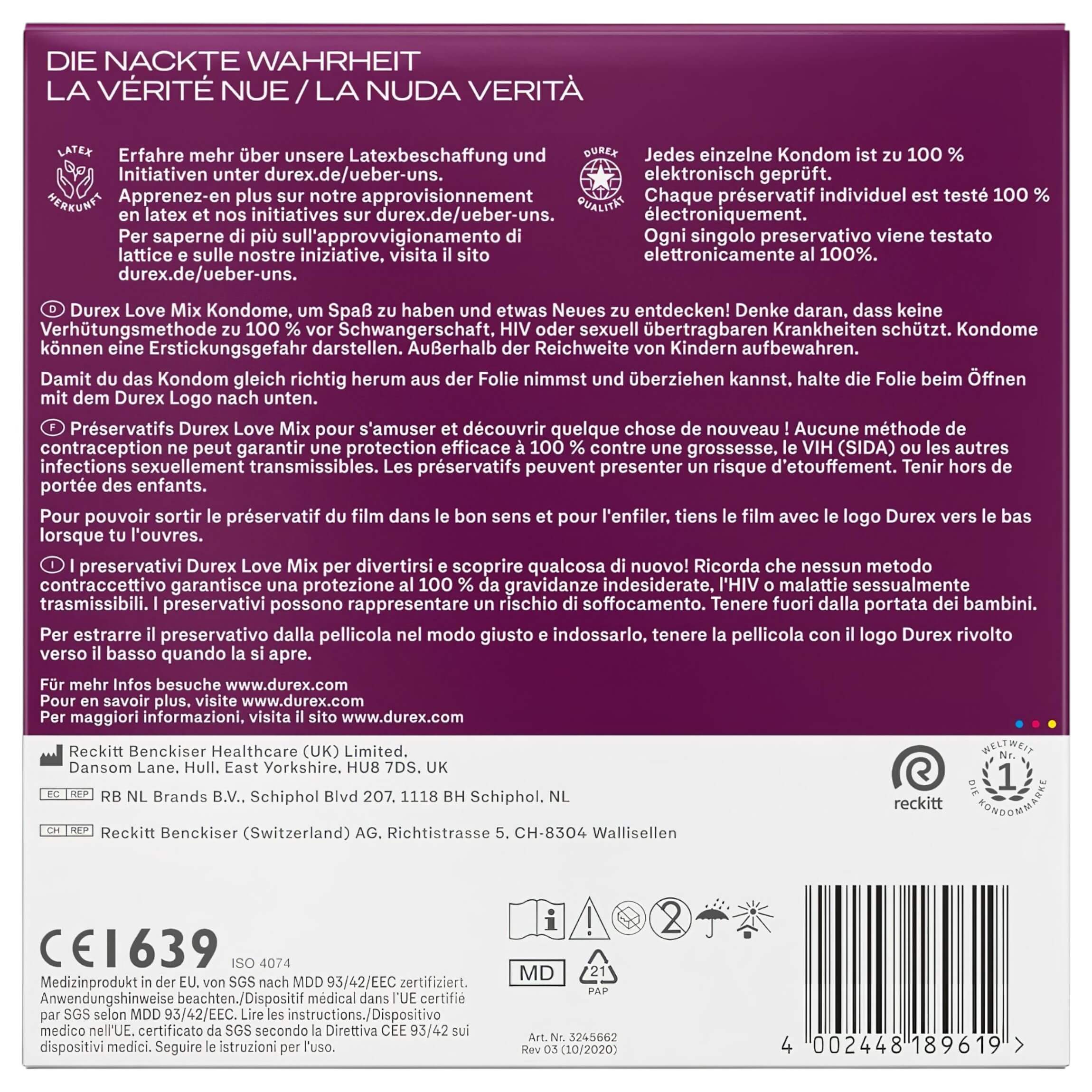 Durex Love Mix – óvszer csomag (40db)