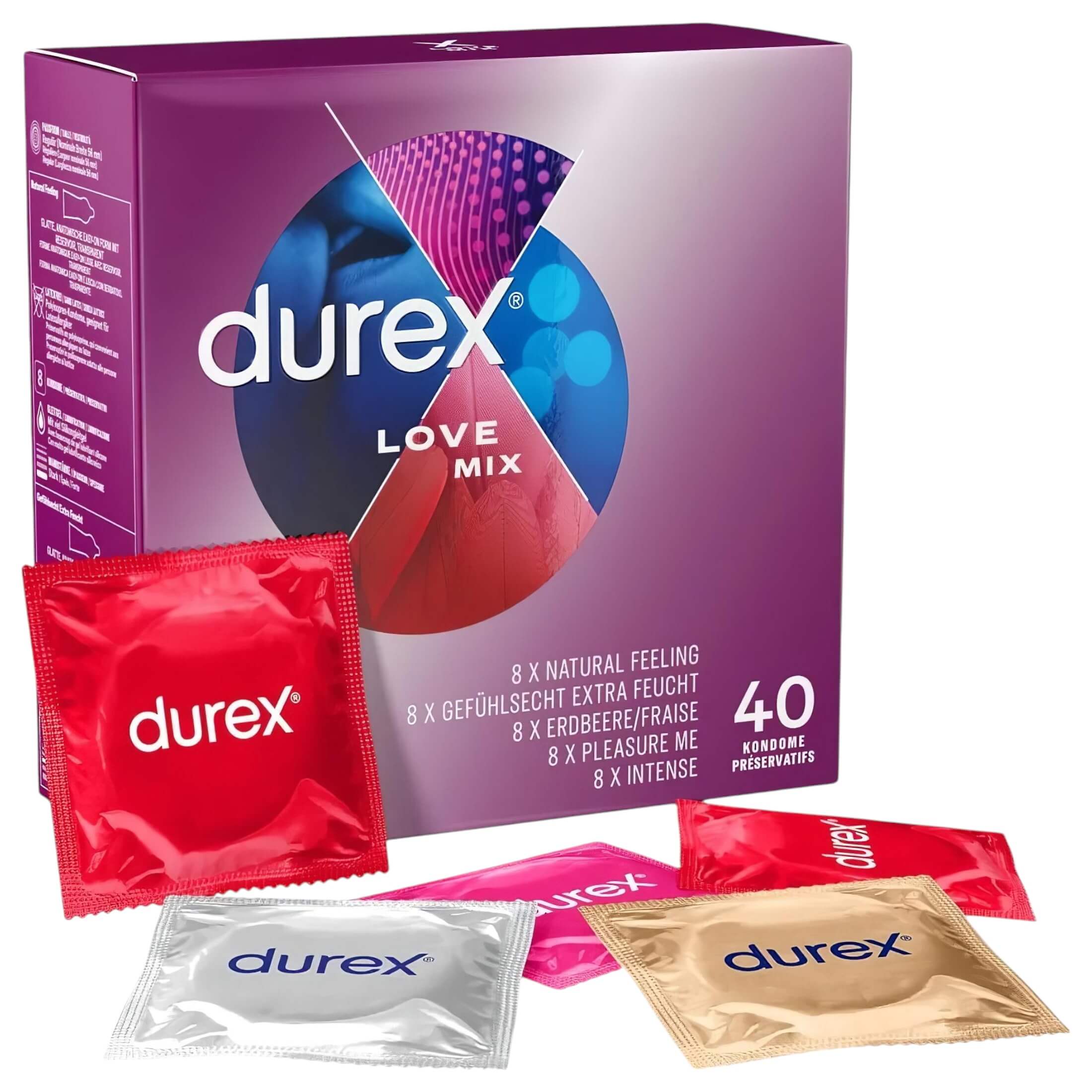 Durex Love Mix – óvszer csomag (40db)