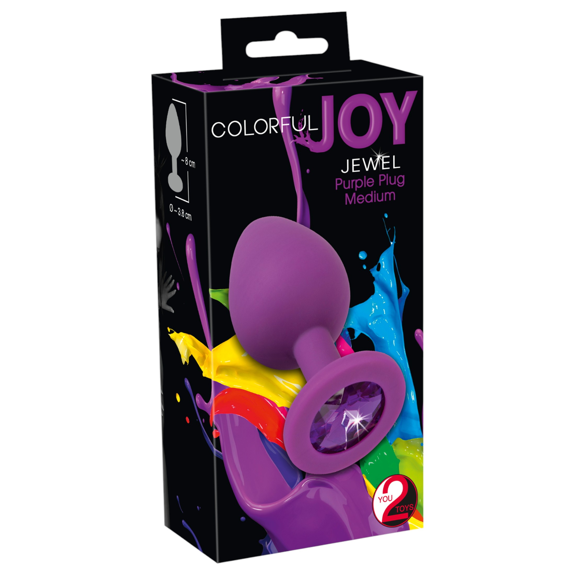 Colorful JOY – szilikon anál plug – közepes (lila)