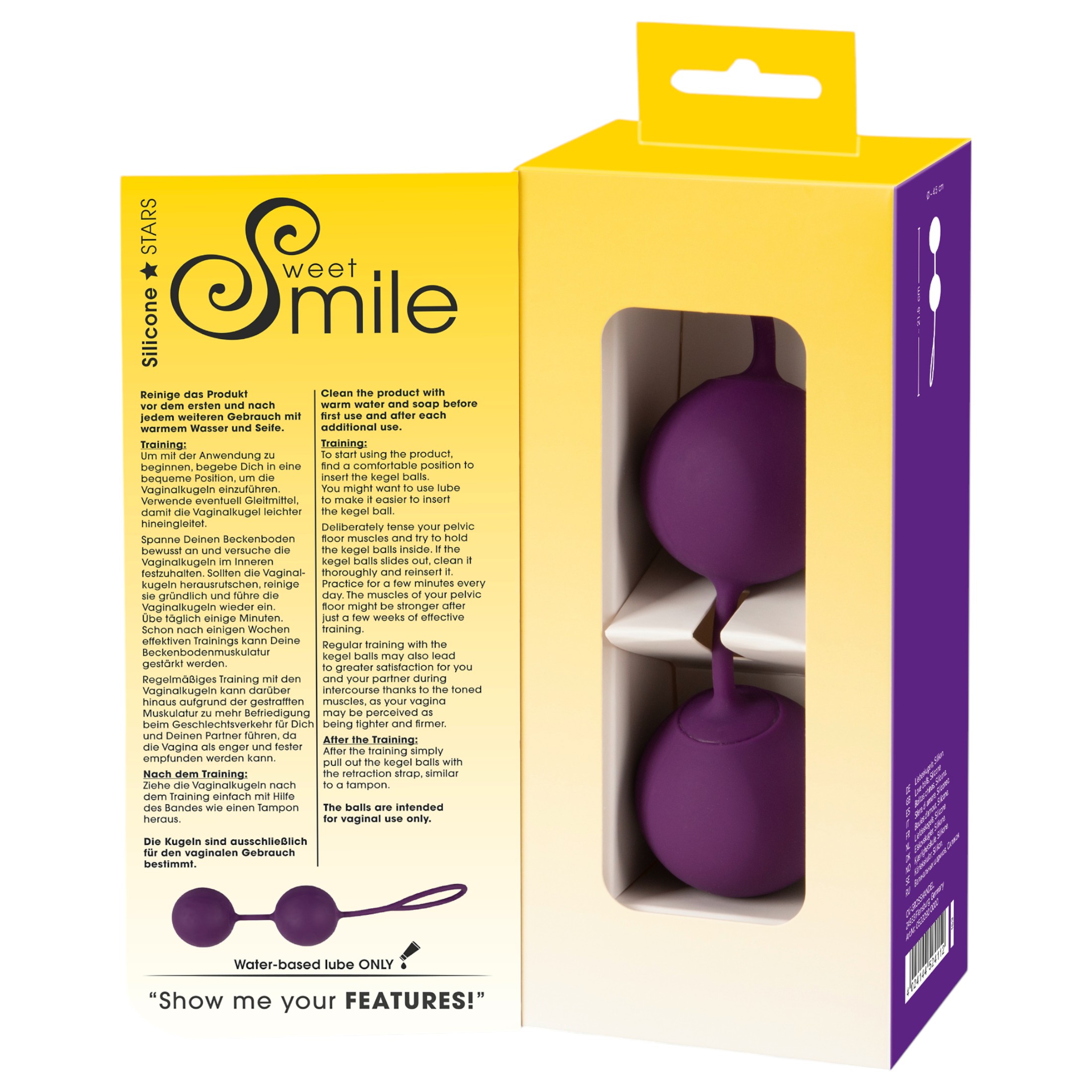 SMILE XXL Balls – óriás gésagolyó (lila)
