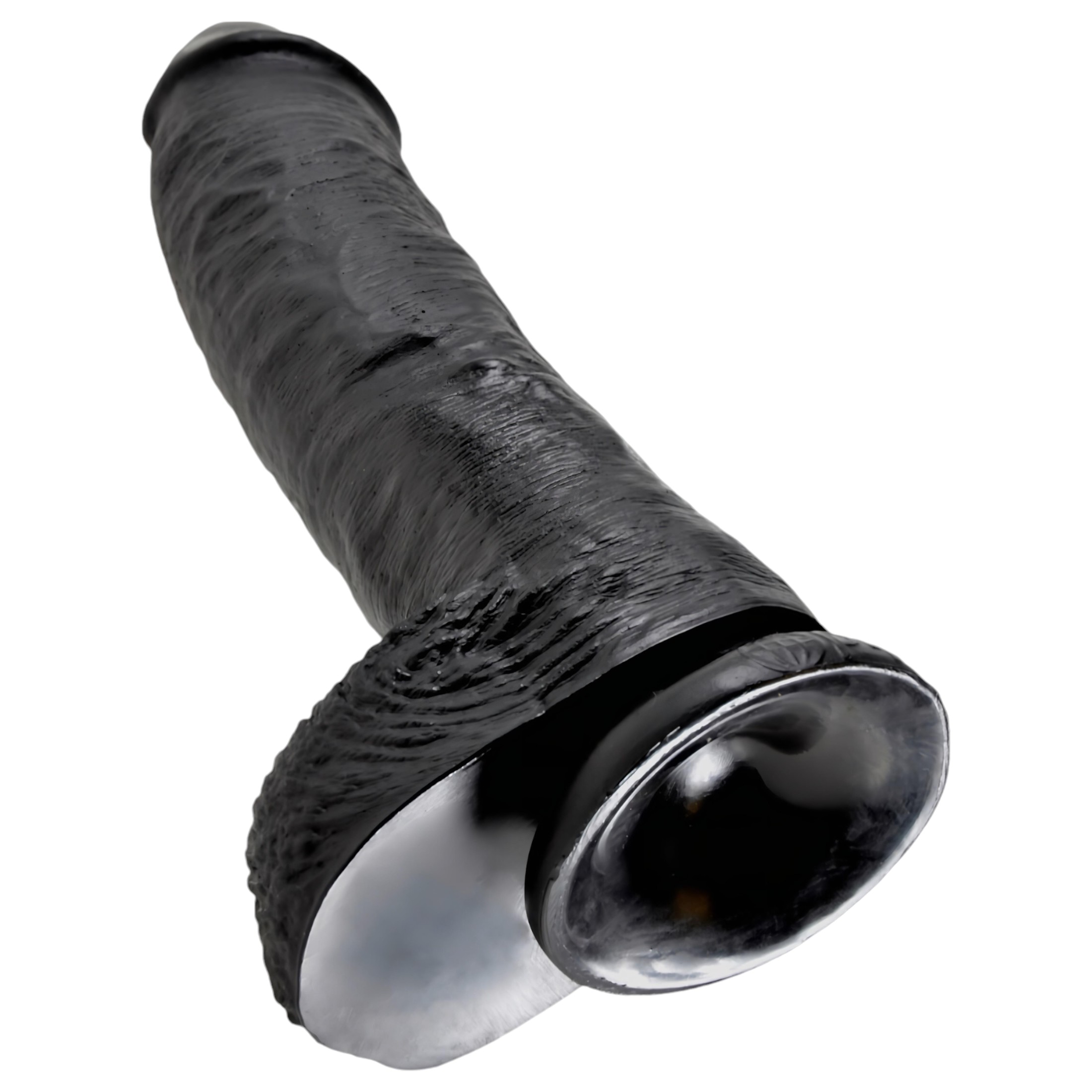 King Cock 10 herés dildó (25 cm) – fekete