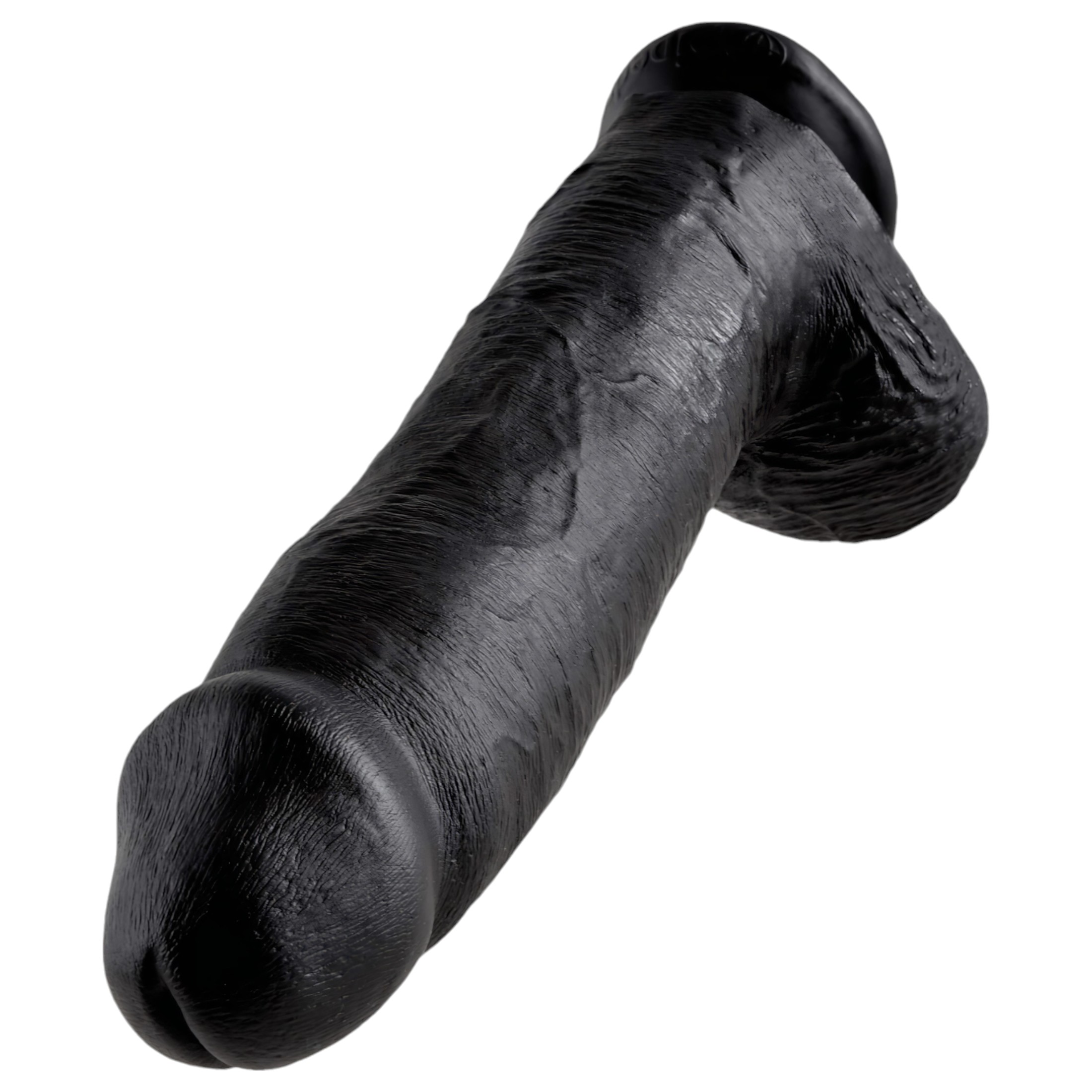 King Cock 12 herés nagy dildó (30 cm) – fekete