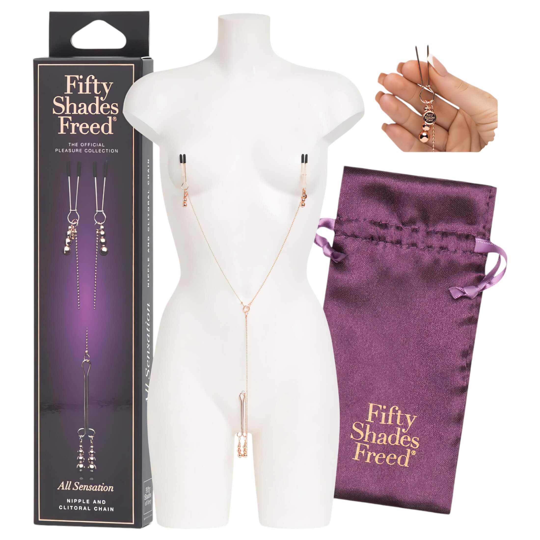 A szabadság ötven árnyalata – All Sensation mell- és szeméremcsipesz