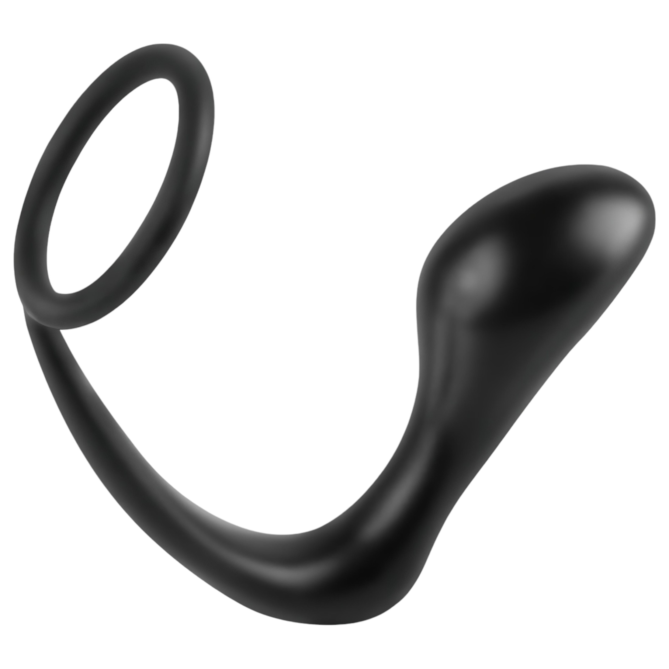 analfantasy ass-gasm – anál plug péniszgyűrűvel (fekete)