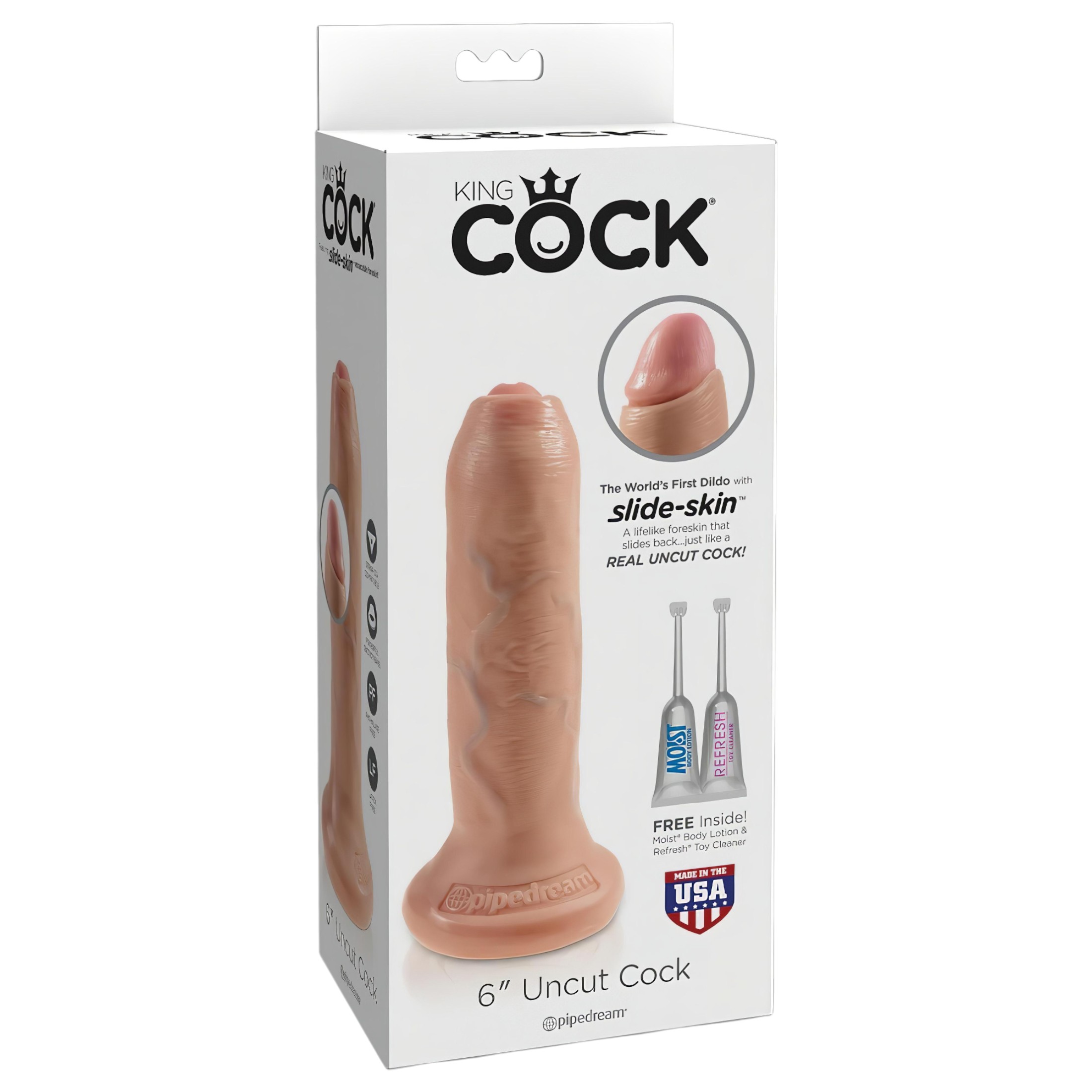 King Cock 6 – élethű dildó (15 cm) – natúr