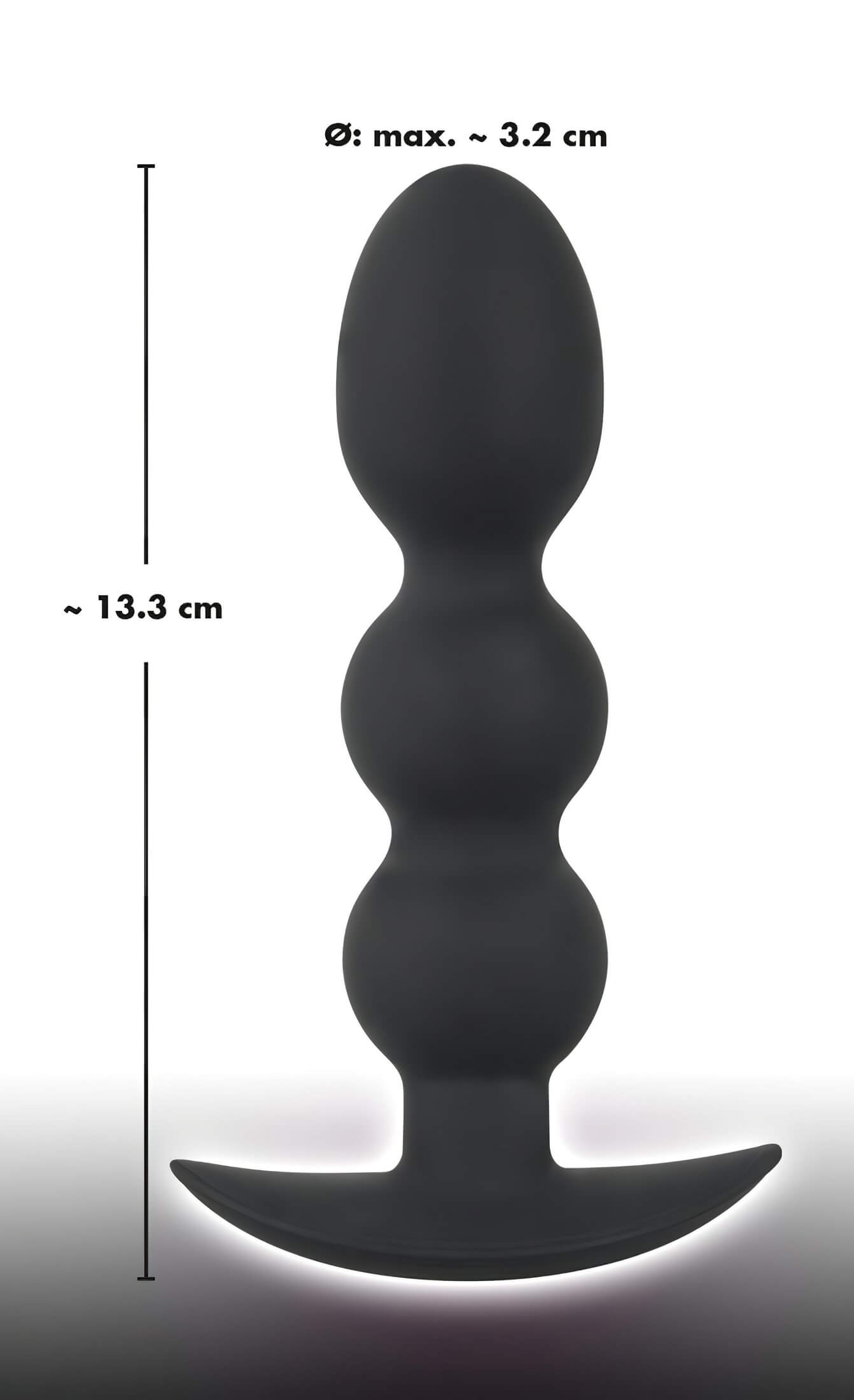 Black Velvets Heavy – 145g-os gömbös anál plug (fekete)