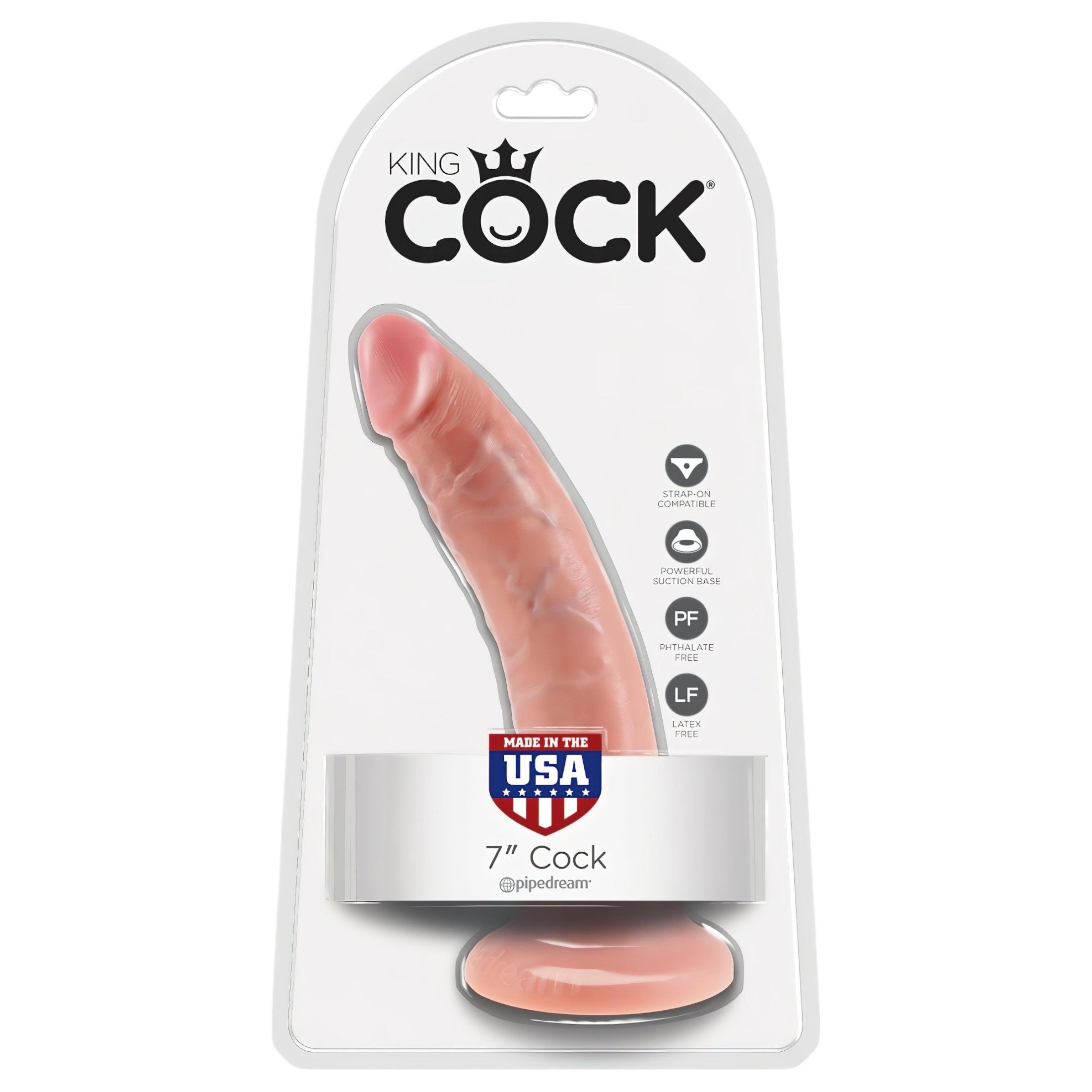 King Cock 7 dildó (18 cm) – natúr
