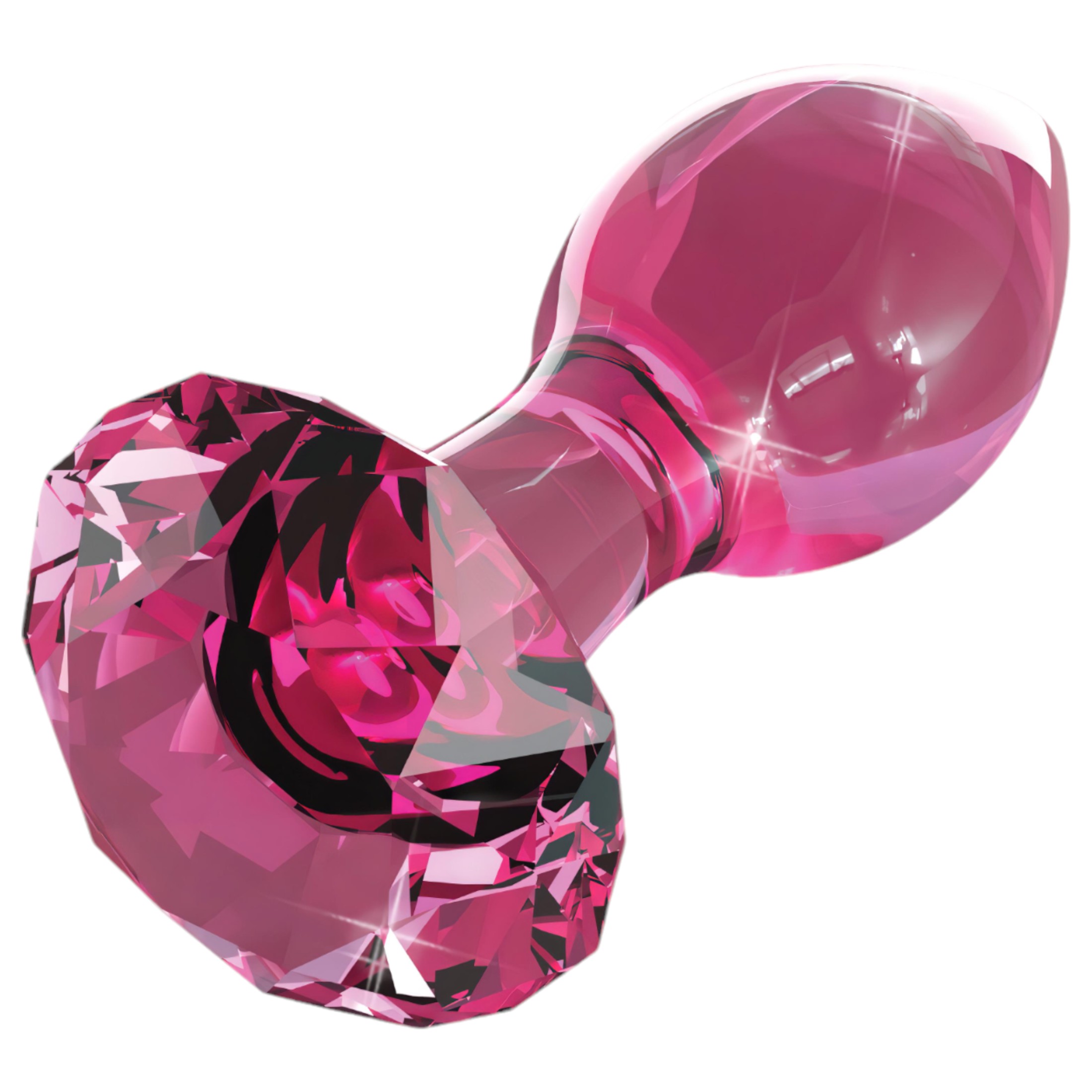 Icicles No. 79 – kúpos üveg anál plug (pink)
