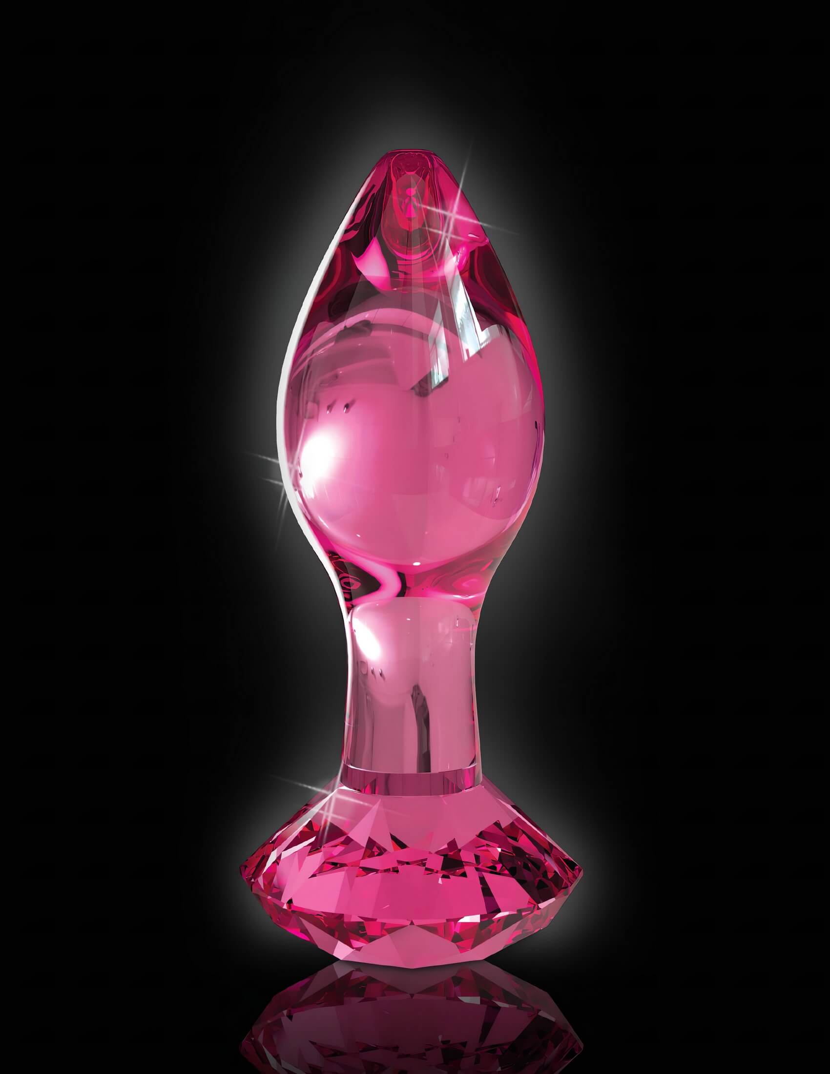 Icicles No. 79 – kúpos üveg anál plug (pink)