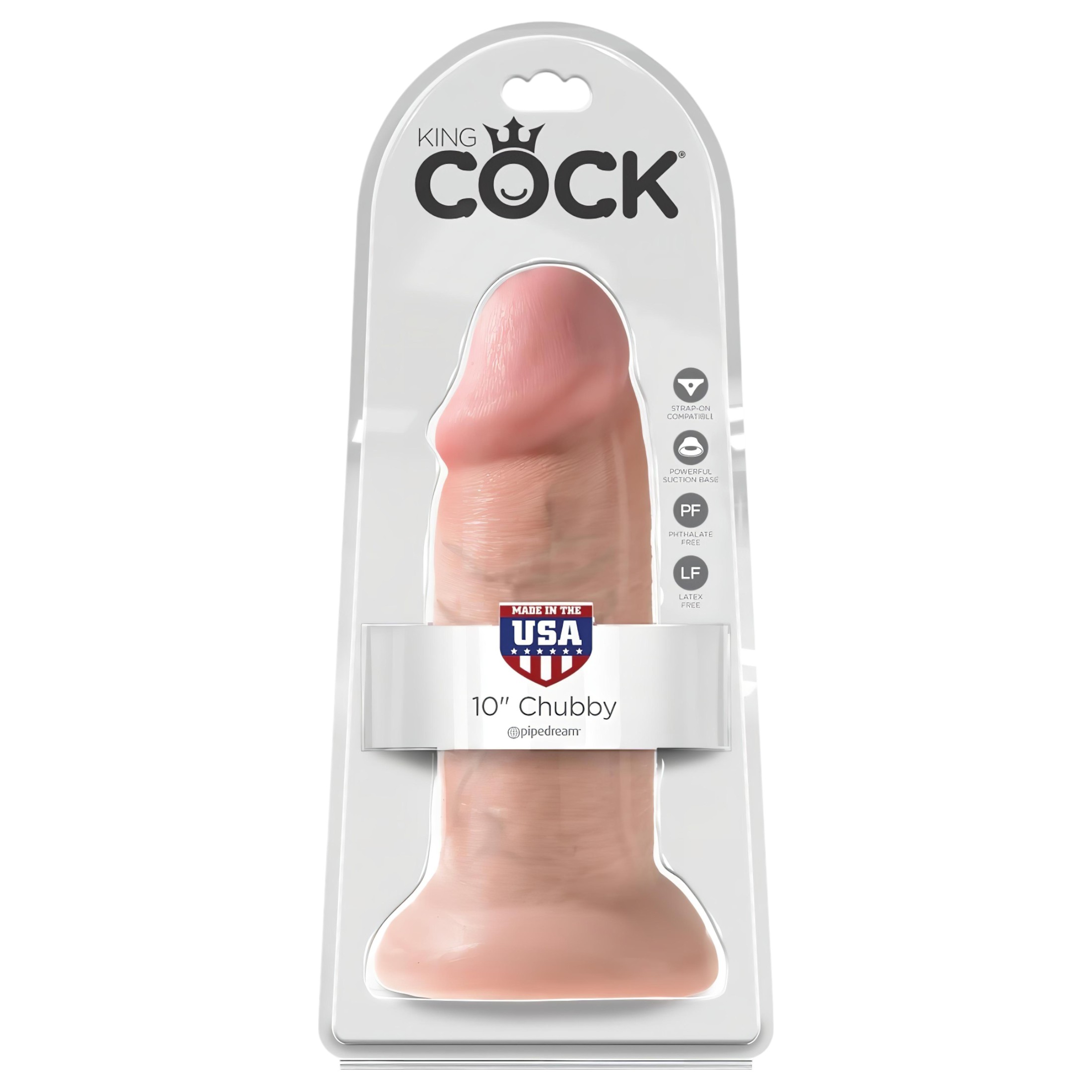 King Cock 10 dildó (25cm) – natúr