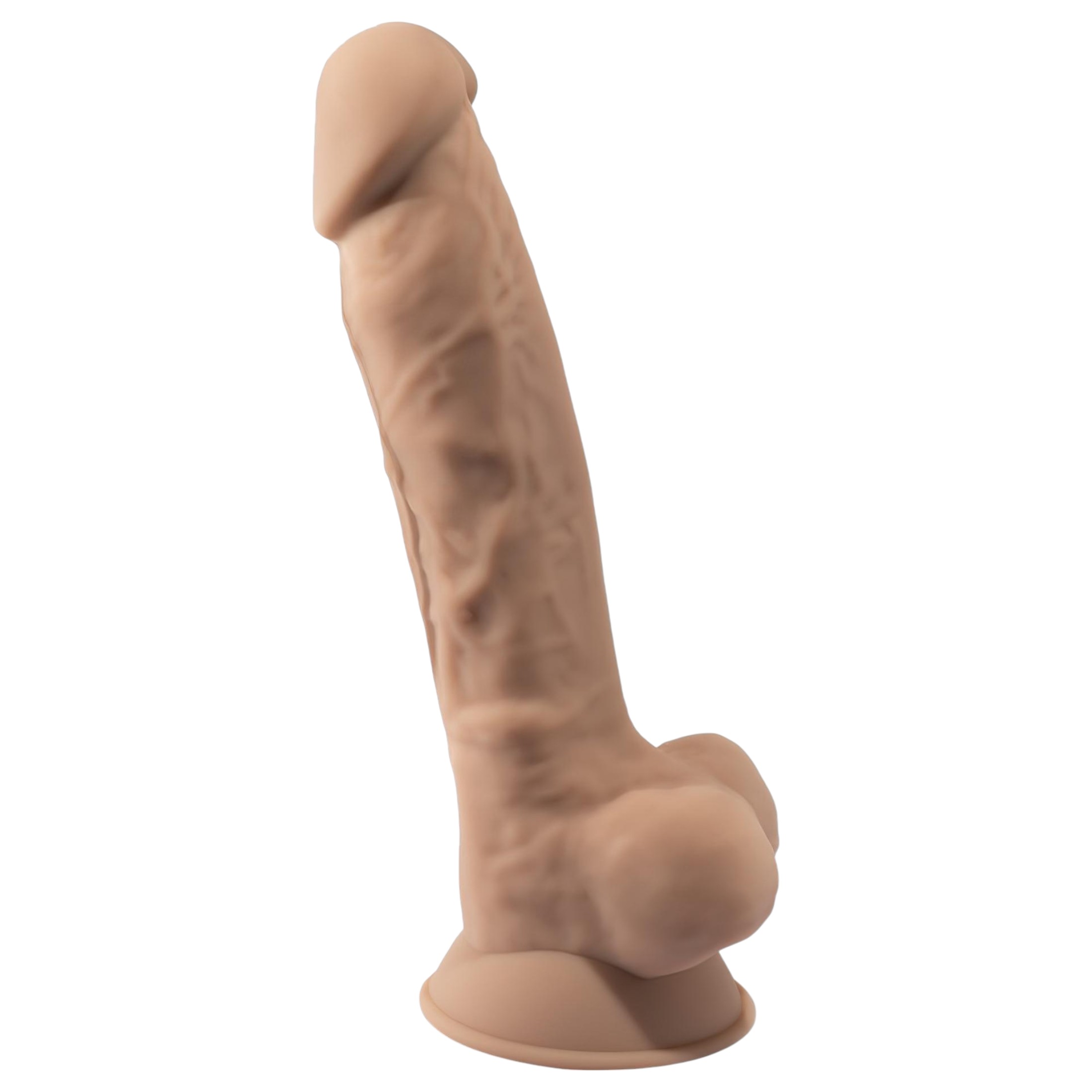 Silexd 7 – tapadókorongos dildó – 17,5cm (natúr)
