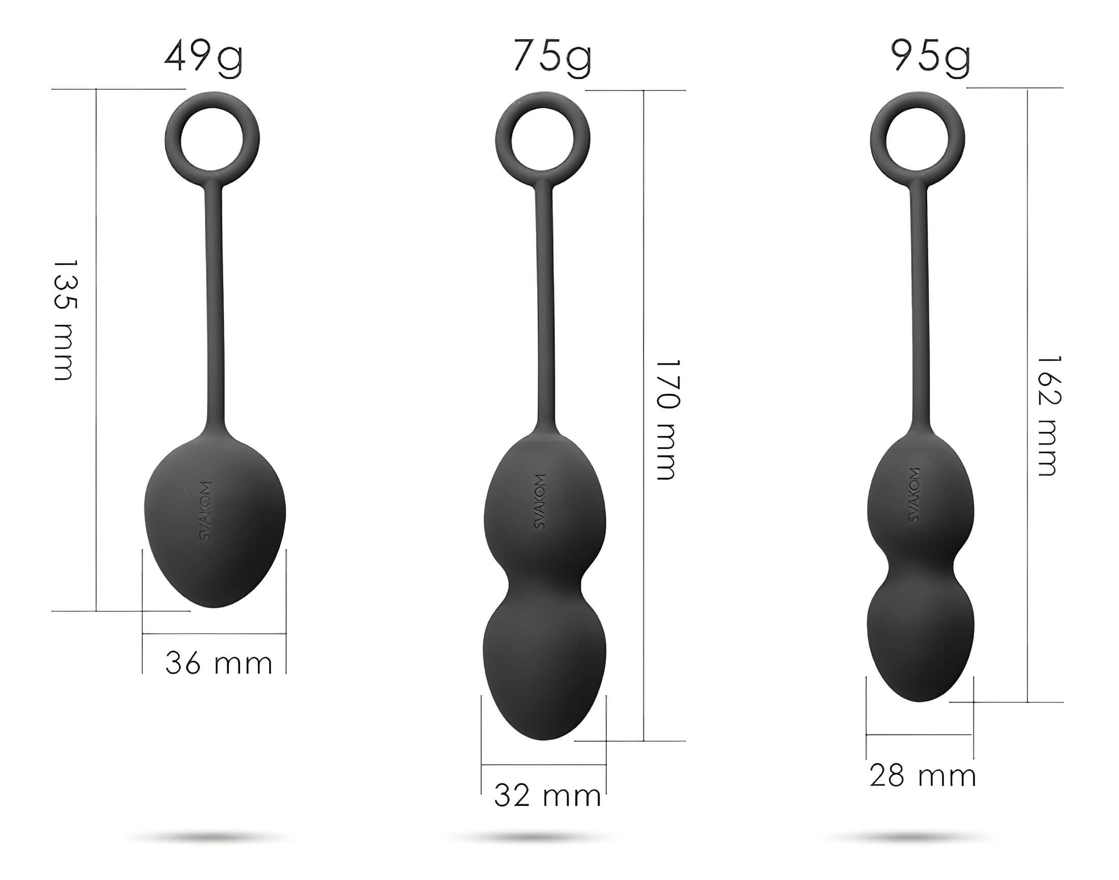 Svakom Nova – 3 részes gésagolyó szett (piros)