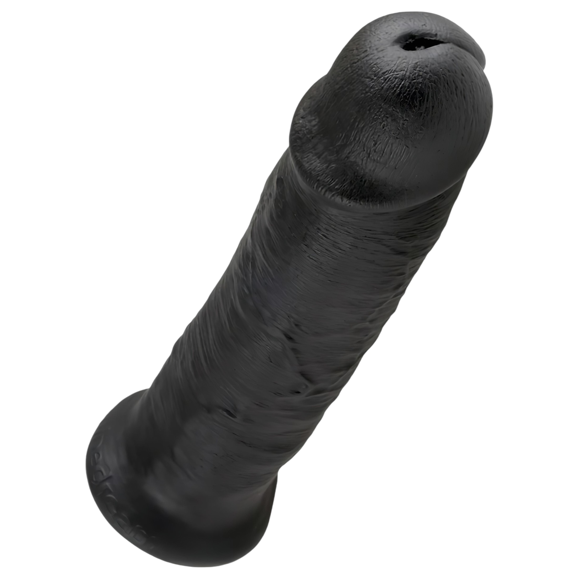 King Cock 10 – tapadókorongos dildó (25cm) – fekete