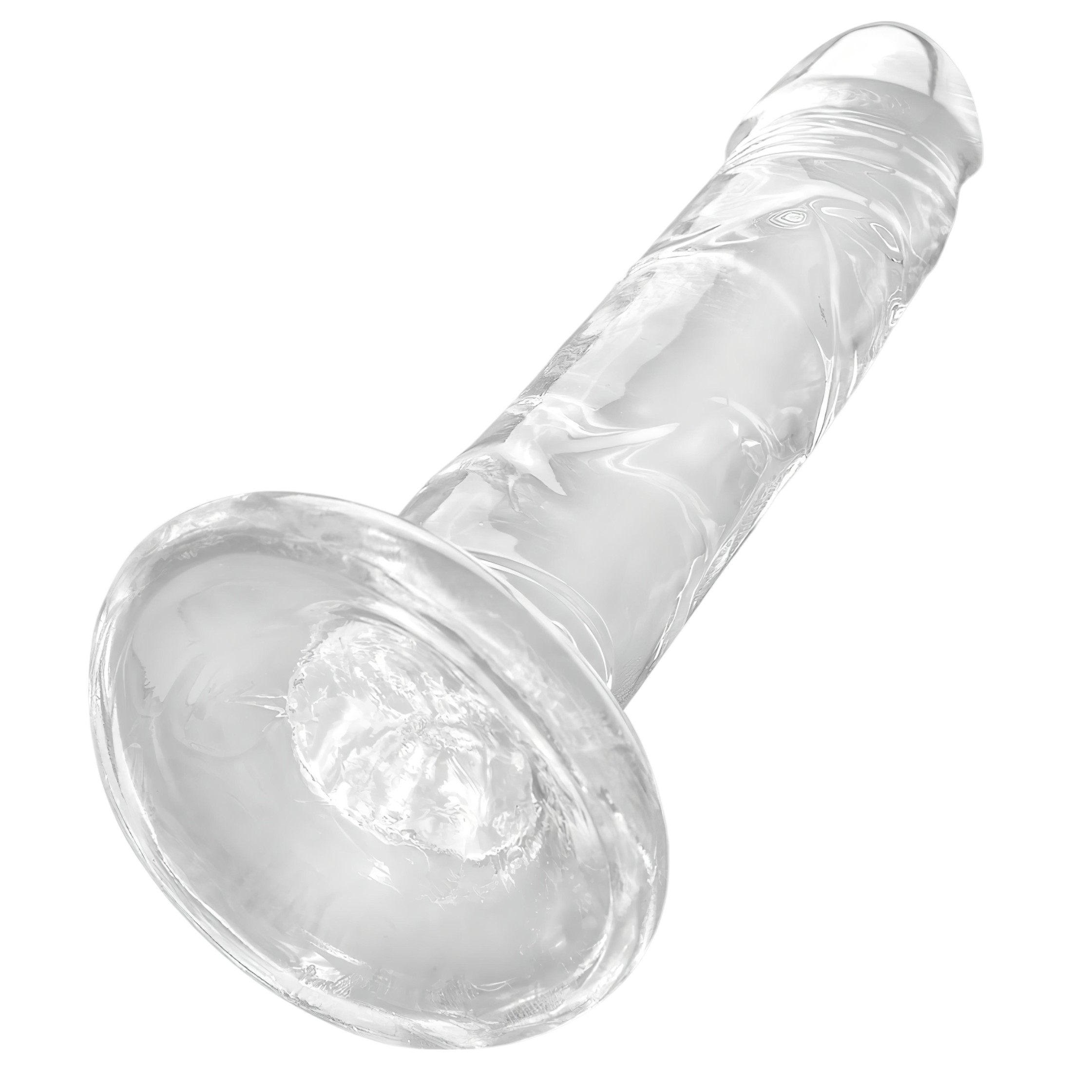 King Cock Clear 6 – tapadókorongos dildó (15cm)