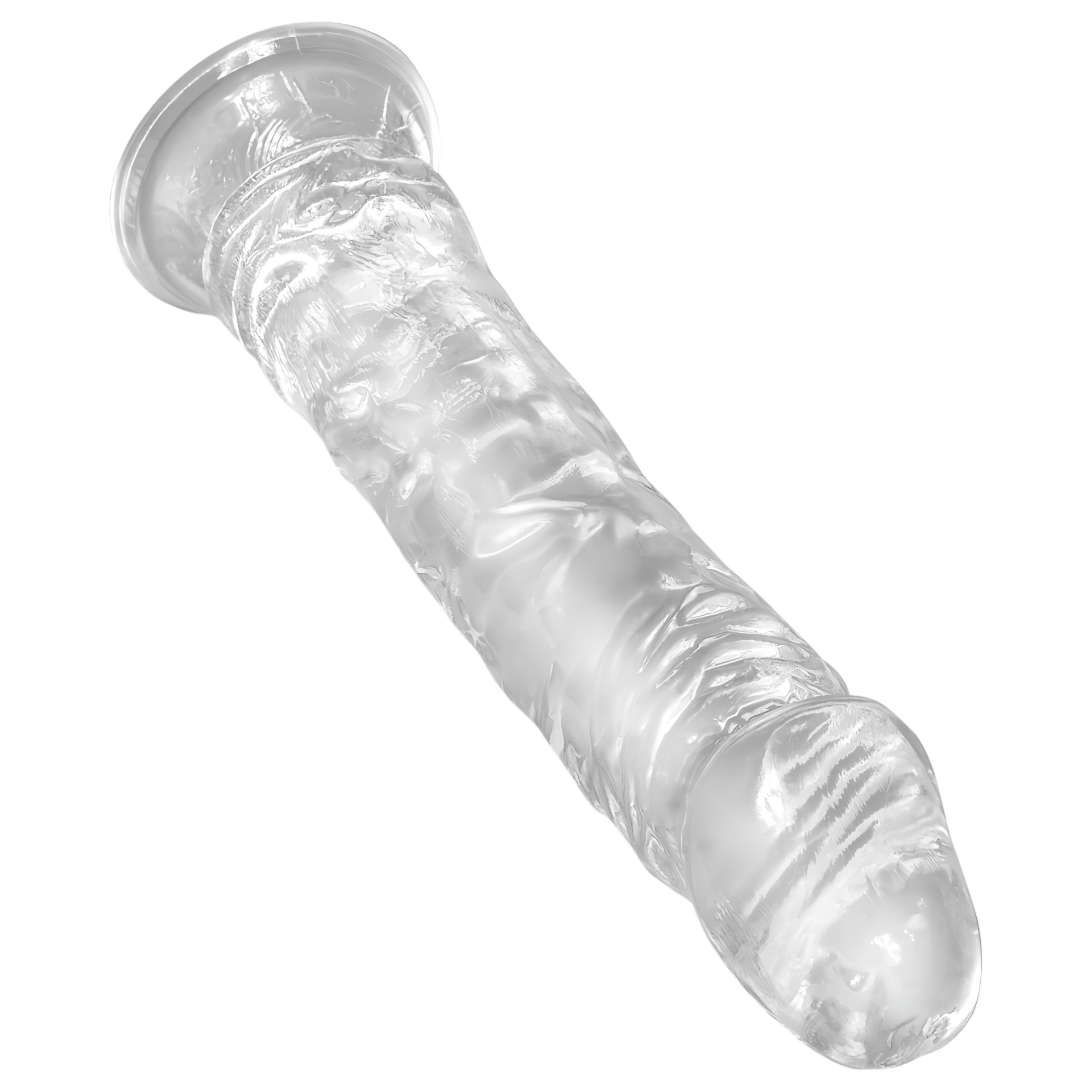 King Cock Clear 8 – tapadókorongos, nagy dildó (20cm)