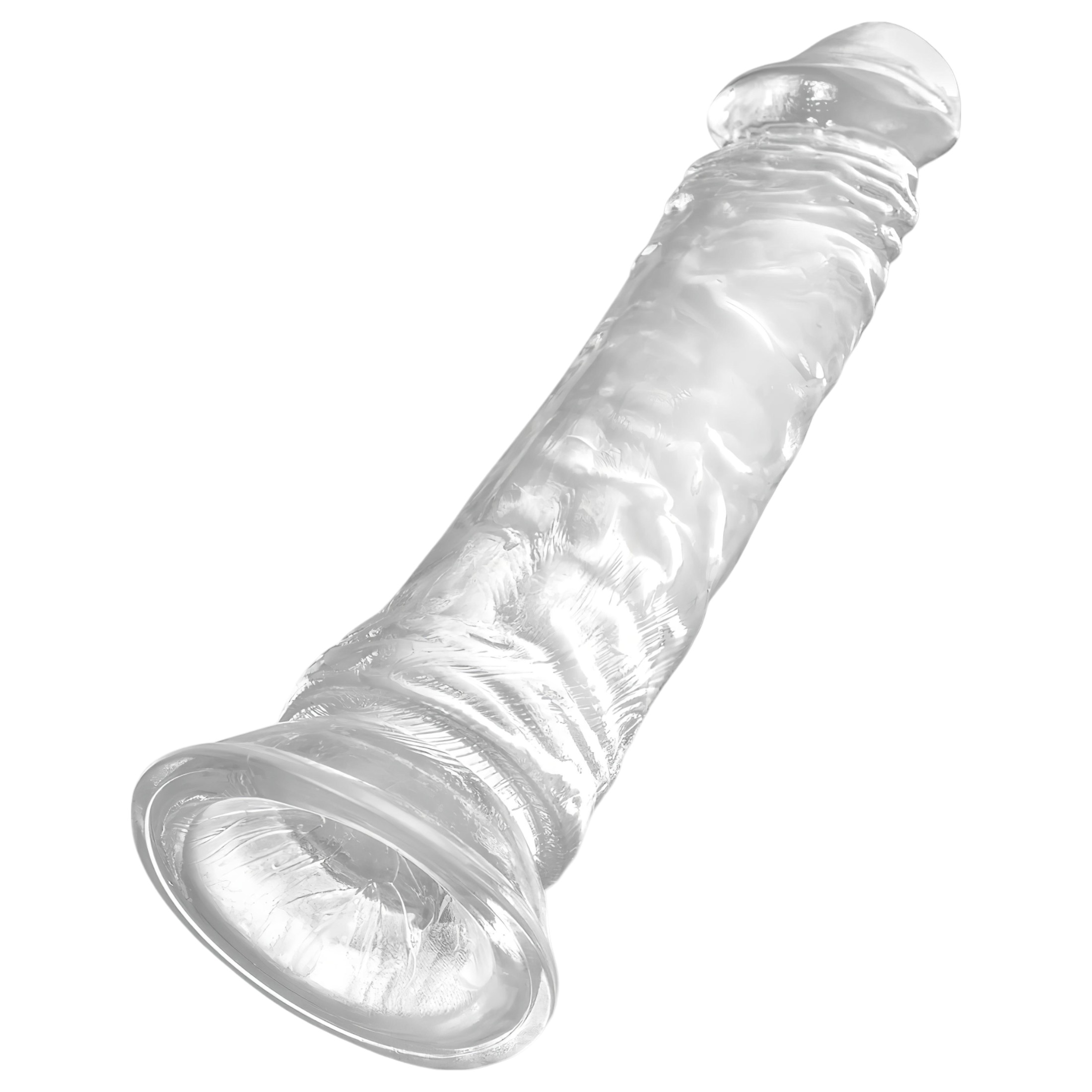 King Cock Clear 8 – tapadókorongos, nagy dildó (20cm)