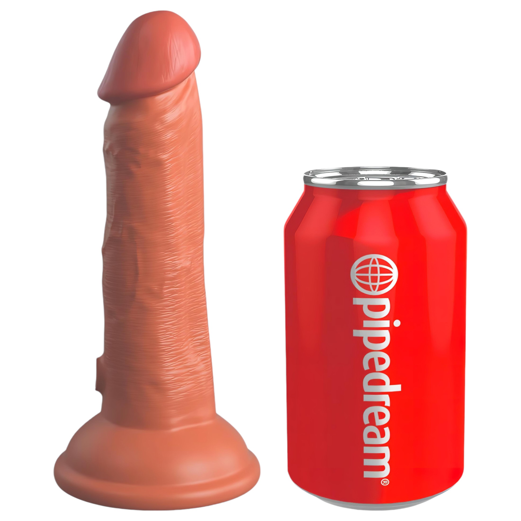 King Cock Elite 6 – tapadókorongos, élethű dildó (15cm) – sötét