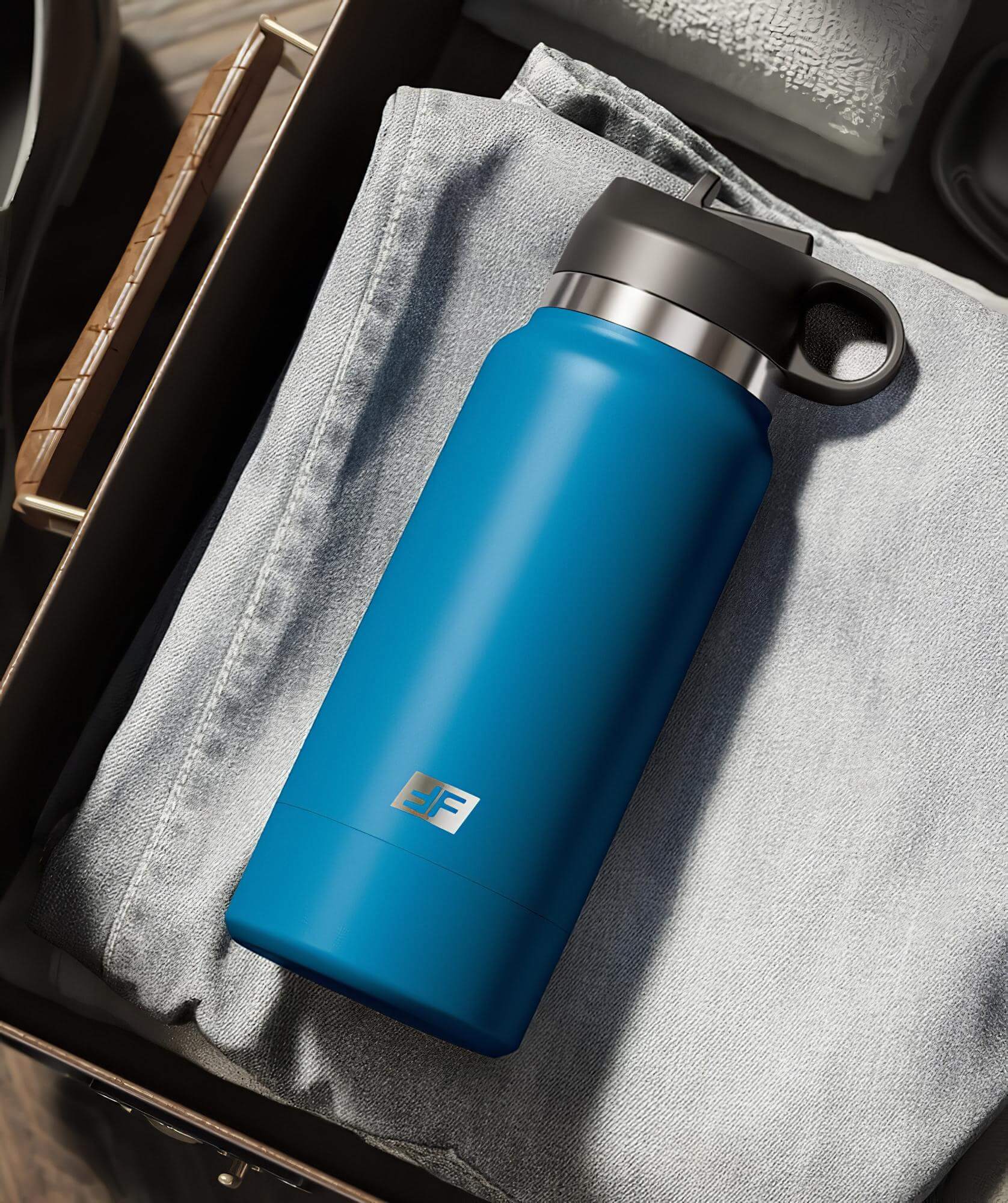 Fuck Flask Private Pleaser – műpunci kulacsban (kék-barna)