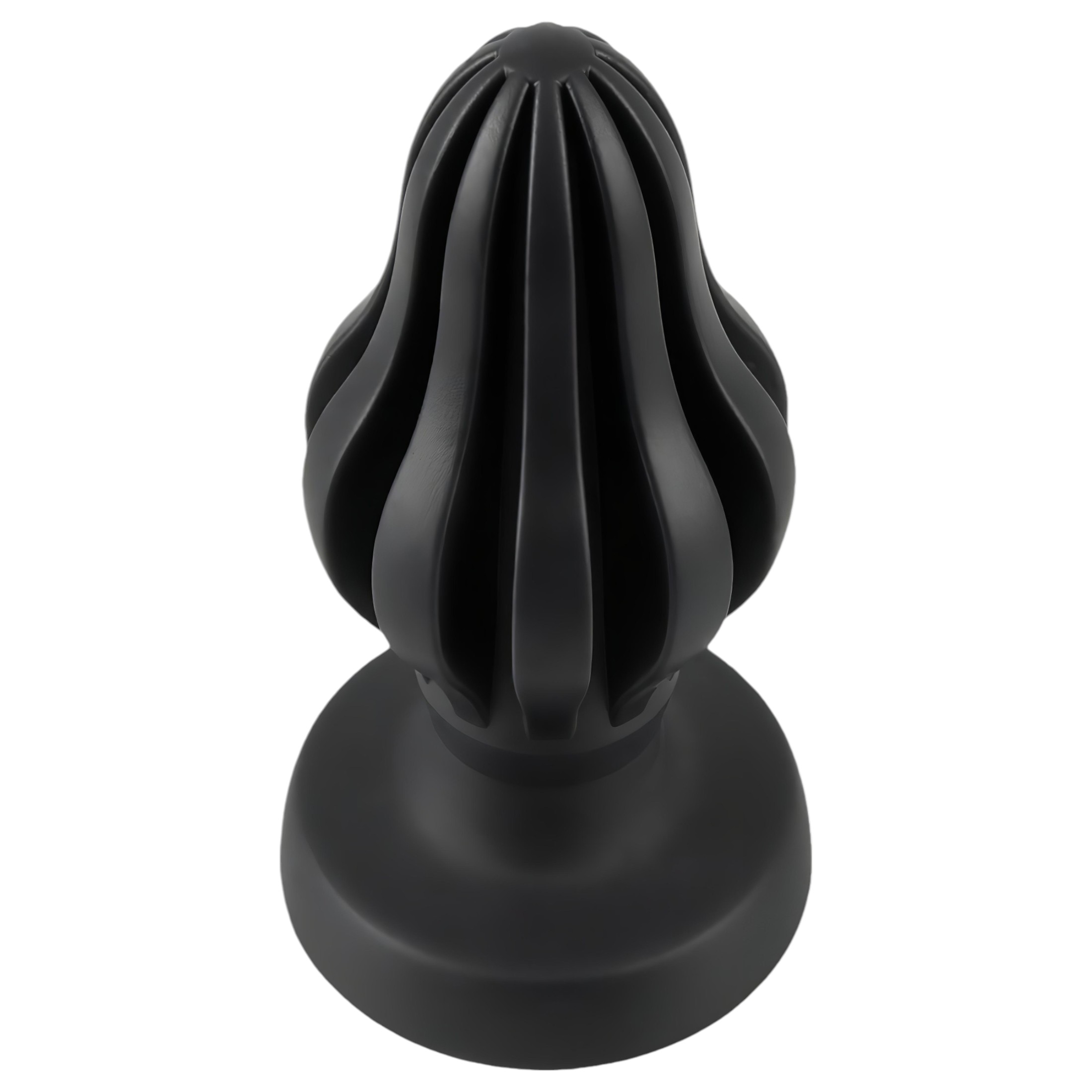 ANOS – bordázott puha anál plug – 7cm (fekete)