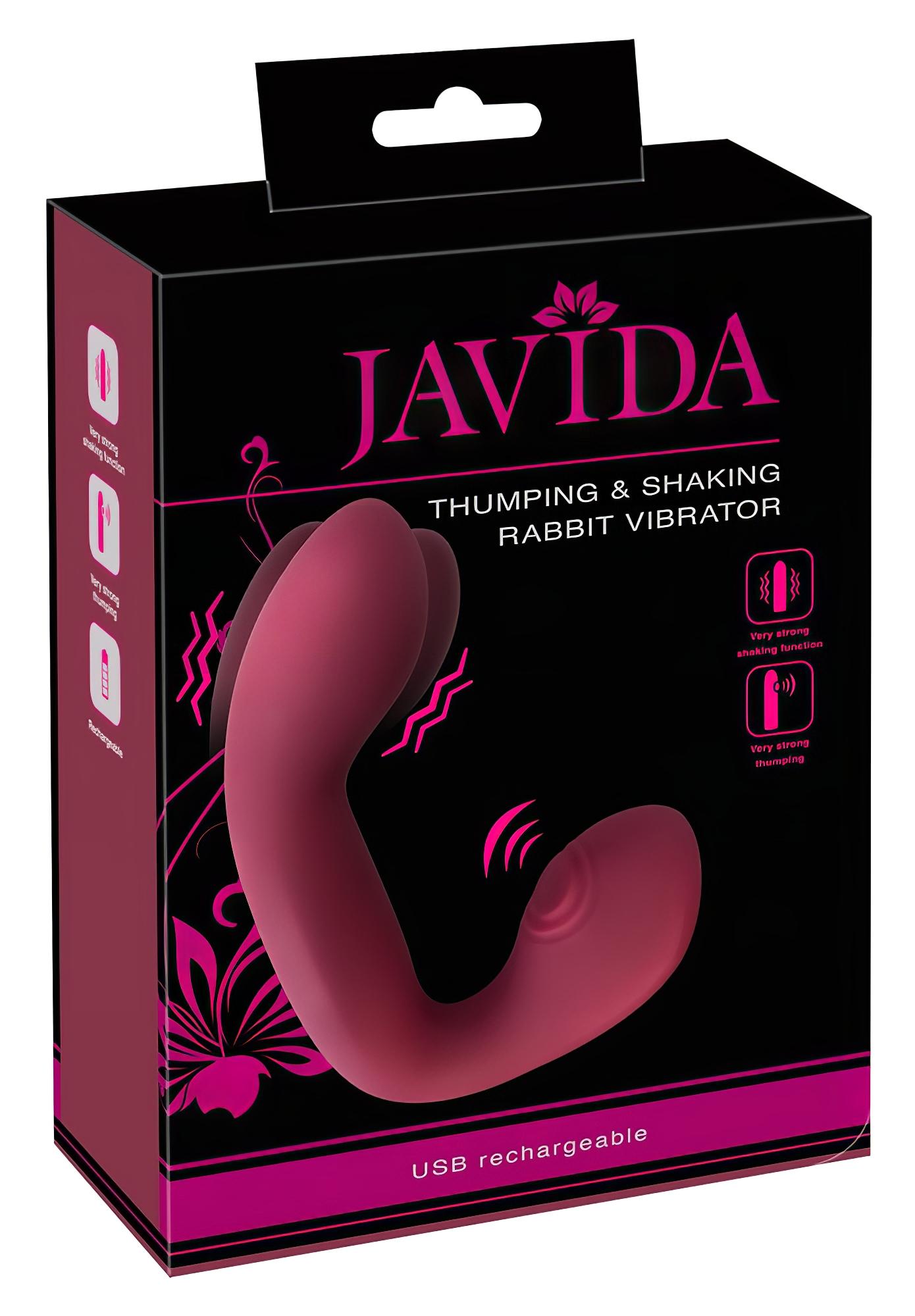 Javida Thumping – pulzáló G-pont és csikló vibrátor (piros)
