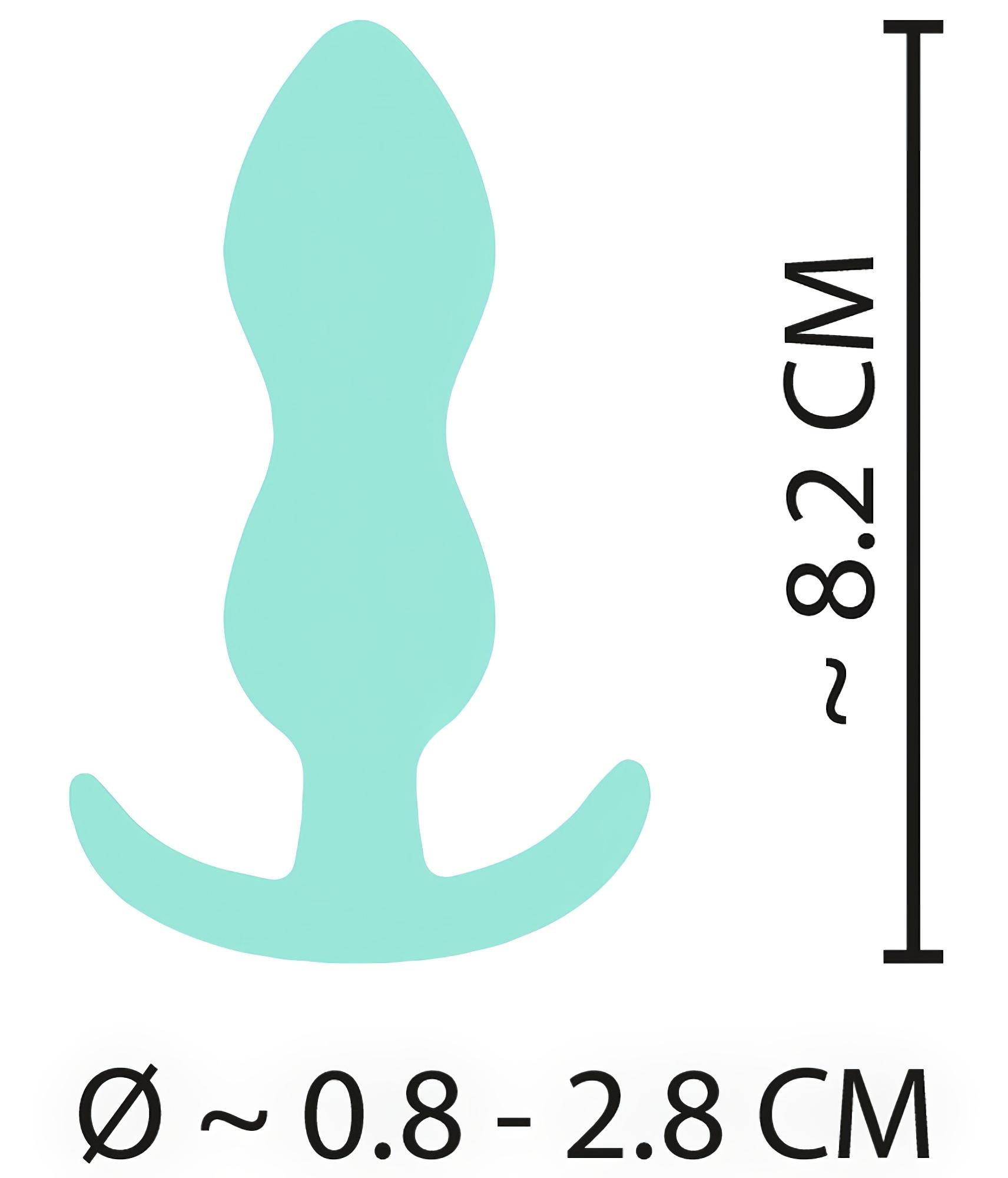 Cuties Mini Butt Plug – szilikon anál plug – menta (2,3cm)