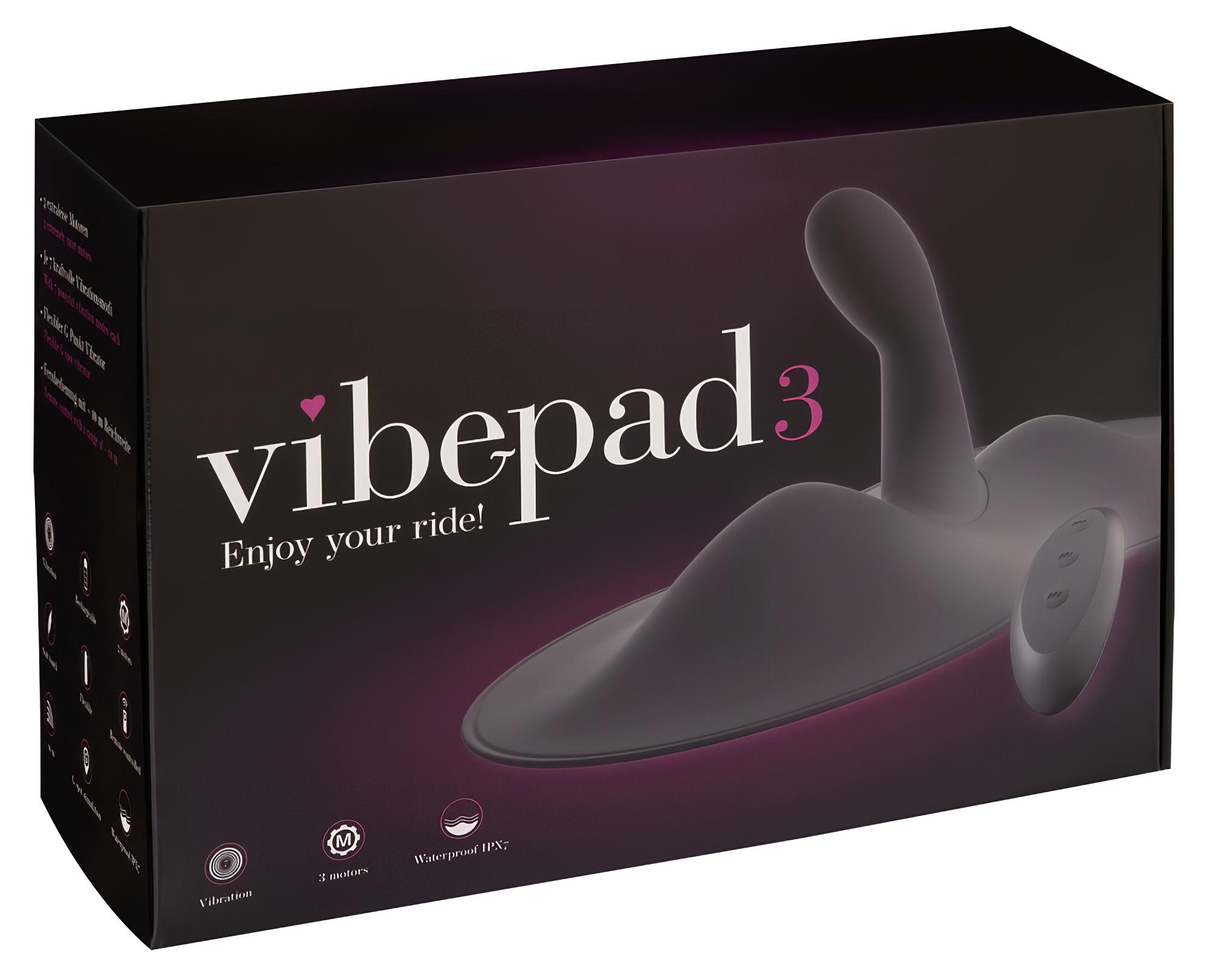 VibePad 3 – akkus, rádiós, G-pont párna vibrátor (fekete)