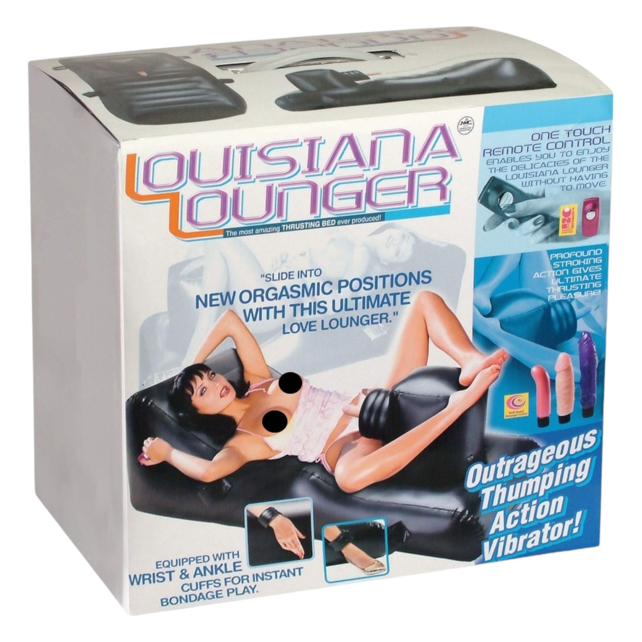 Louisiana Lounger – szexgép beépített vibrátorral (fekete)