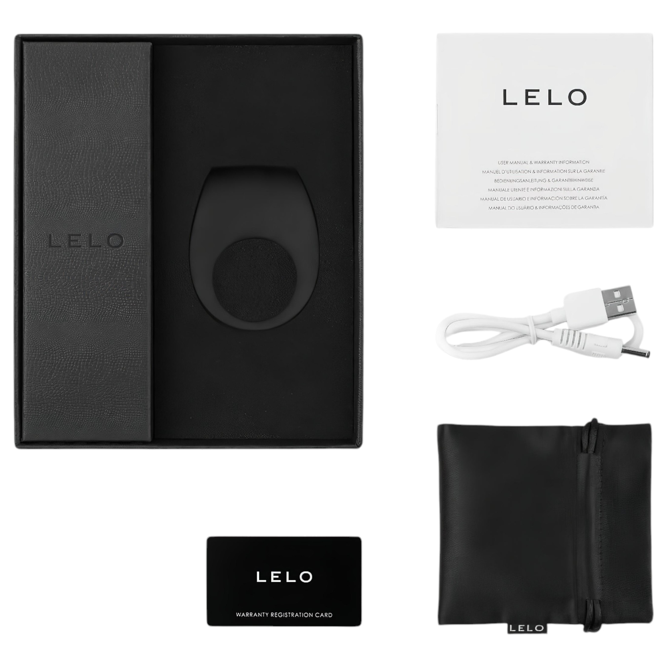 LELO Tor 2 – akkus, vibrációs péniszgyűrű (fekete)