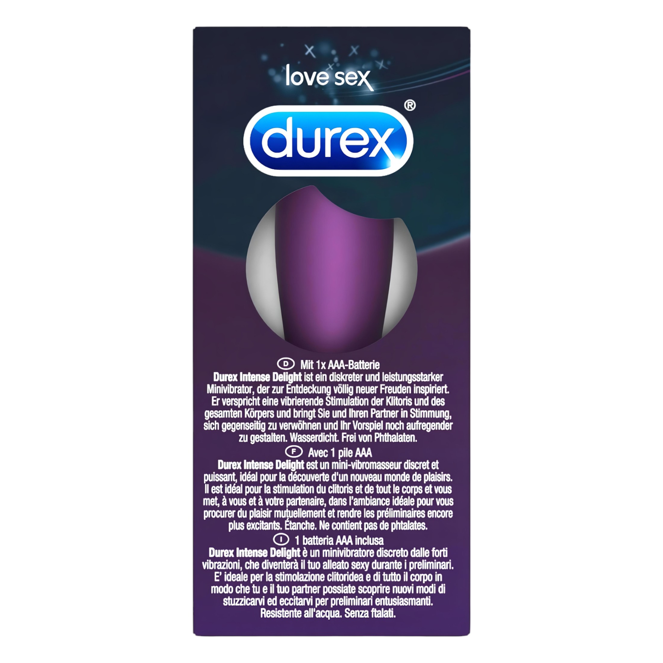 Durex Intense Delight Bullet – mini rúdvibrátor (lila)