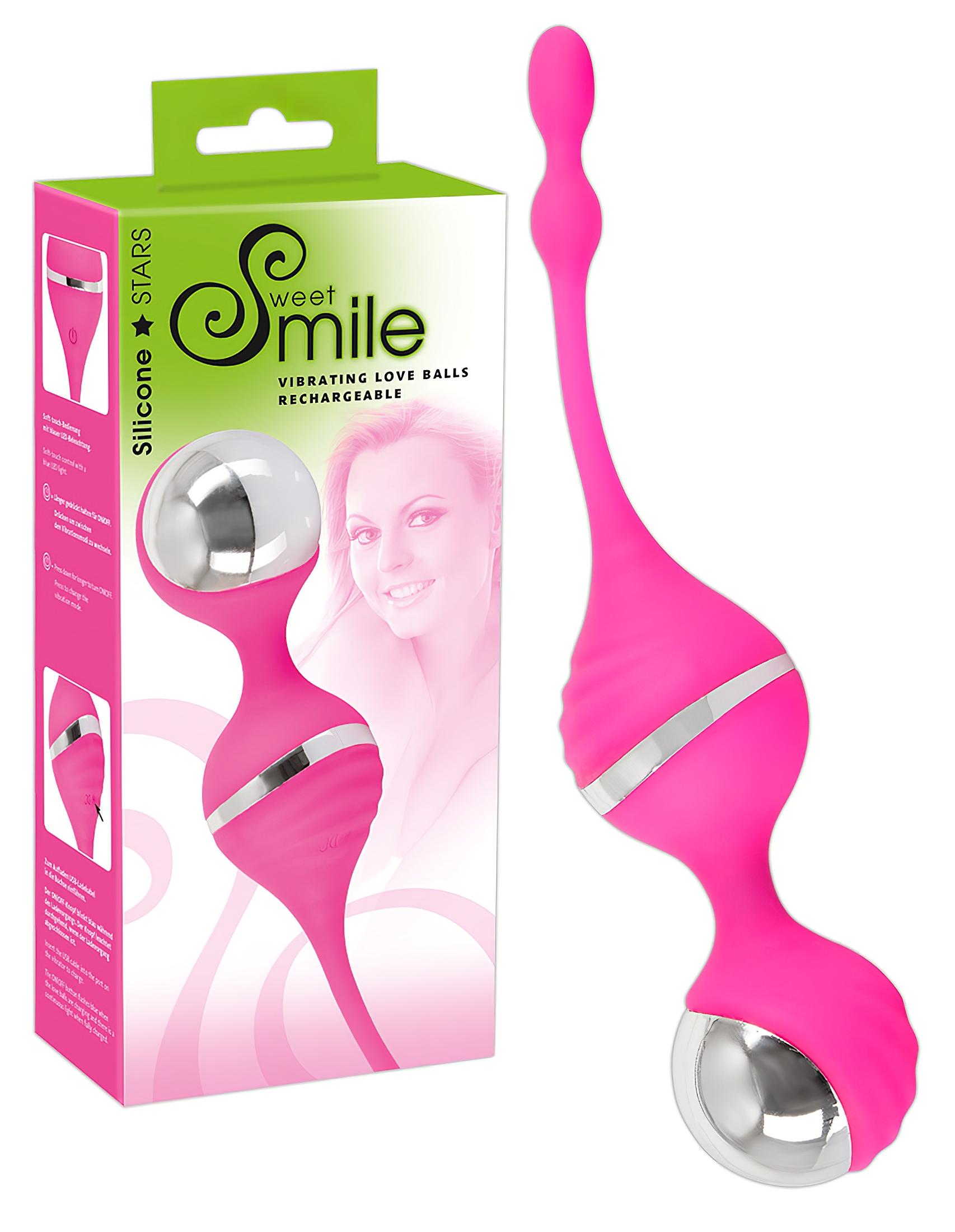 SMILE Love Ball – vibrációs gésagolyó (pink)