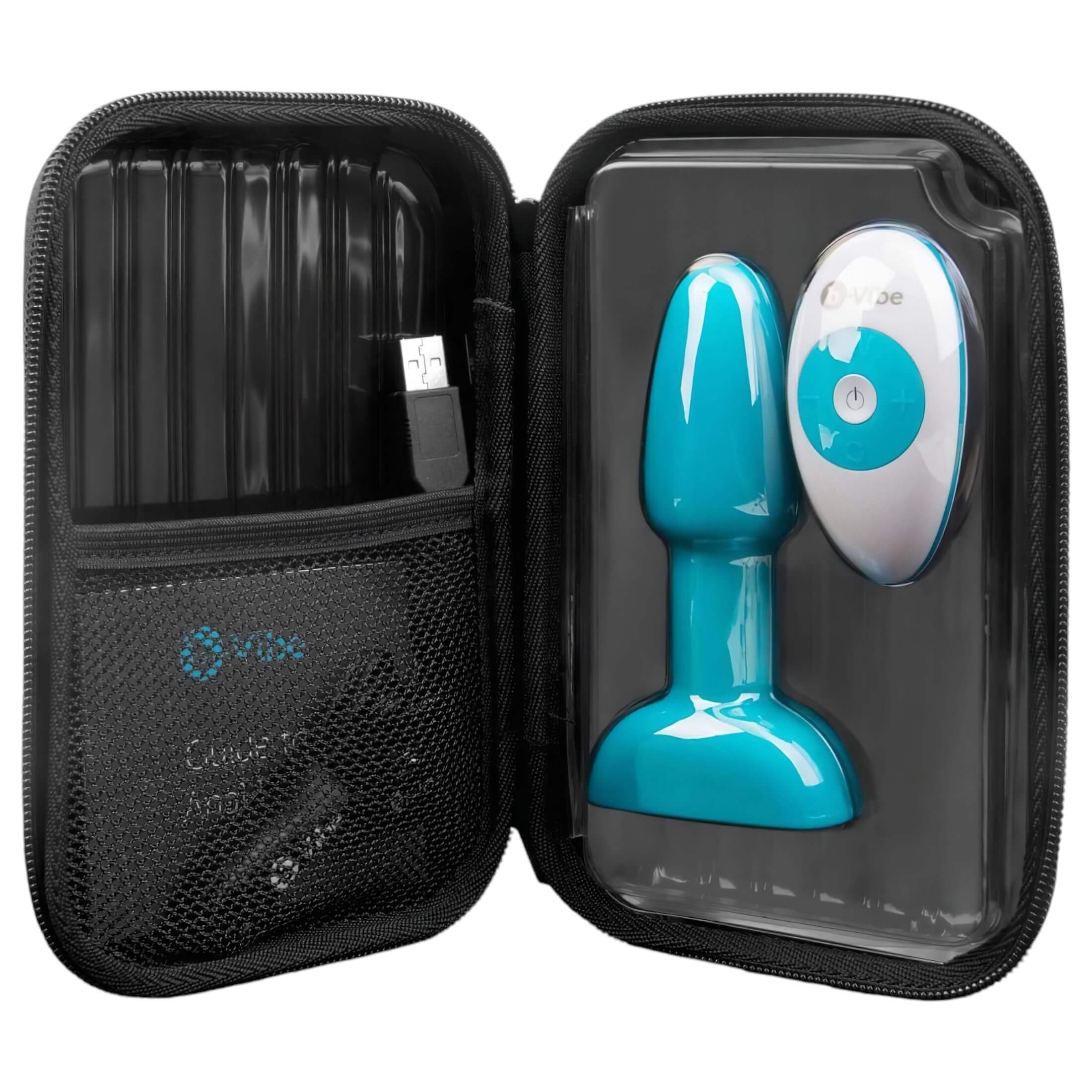 b-Vibe Rimming – forgó gyöngyös anál vibrátor (türkiz)