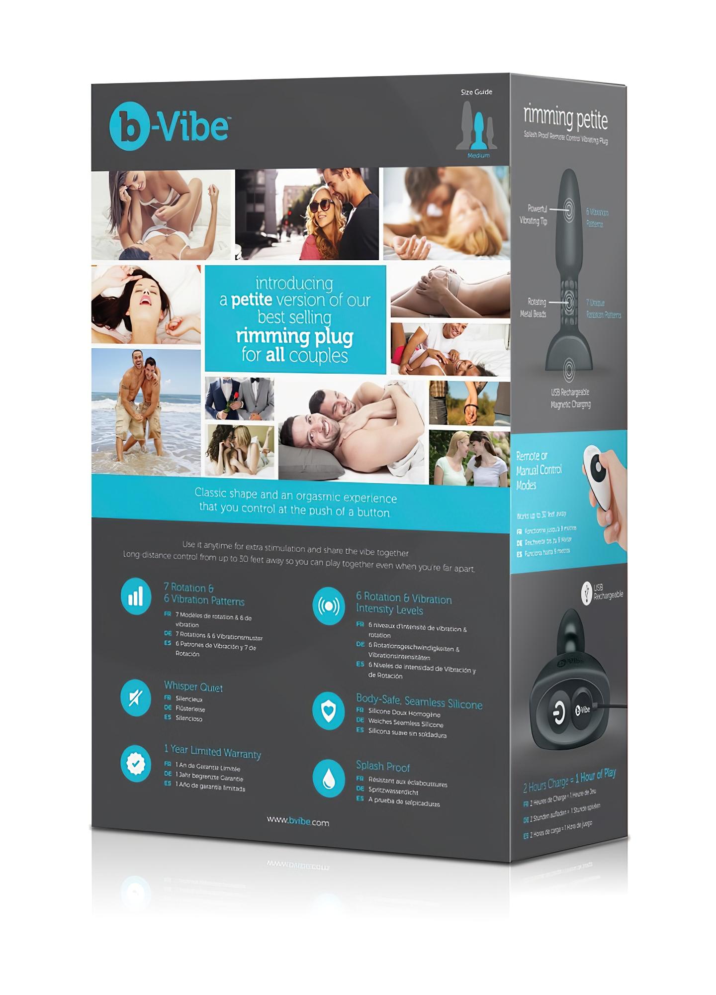 b-Vibe Rimming – forgó gyöngyös anál vibrátor (fekete)