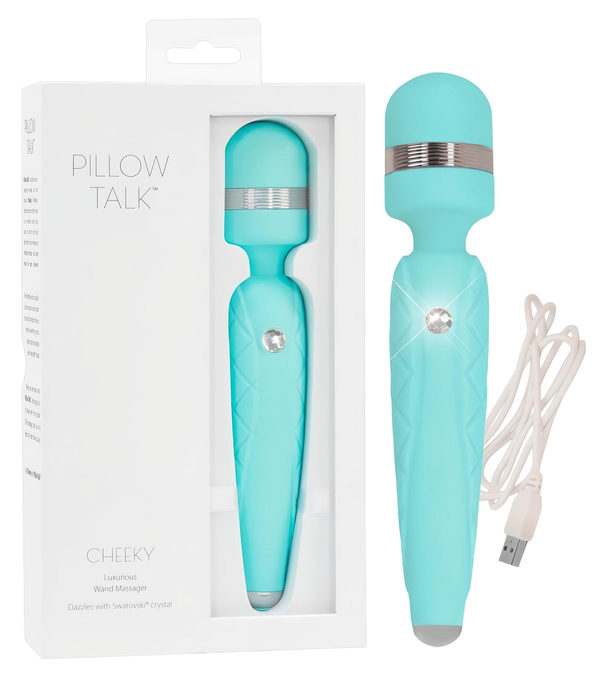Pillow Talk Cheeky Wand – akkus masszírozó vibrátor (türkiz)