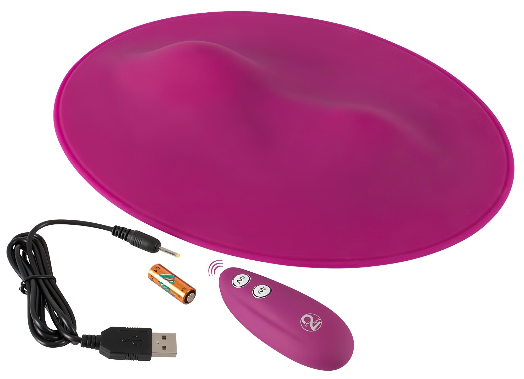 VibePad – 2 motoros, rádiós párna vibrátor (lila)