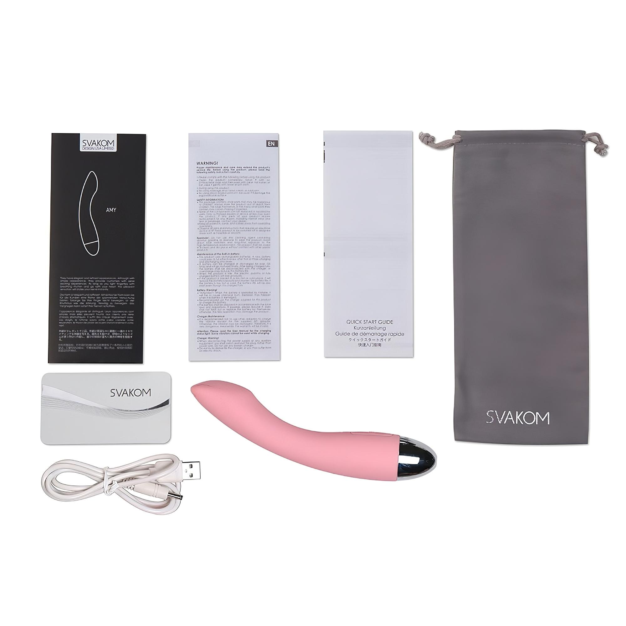 Svakom Amy – akkus, G-pont vibrátor (pink)