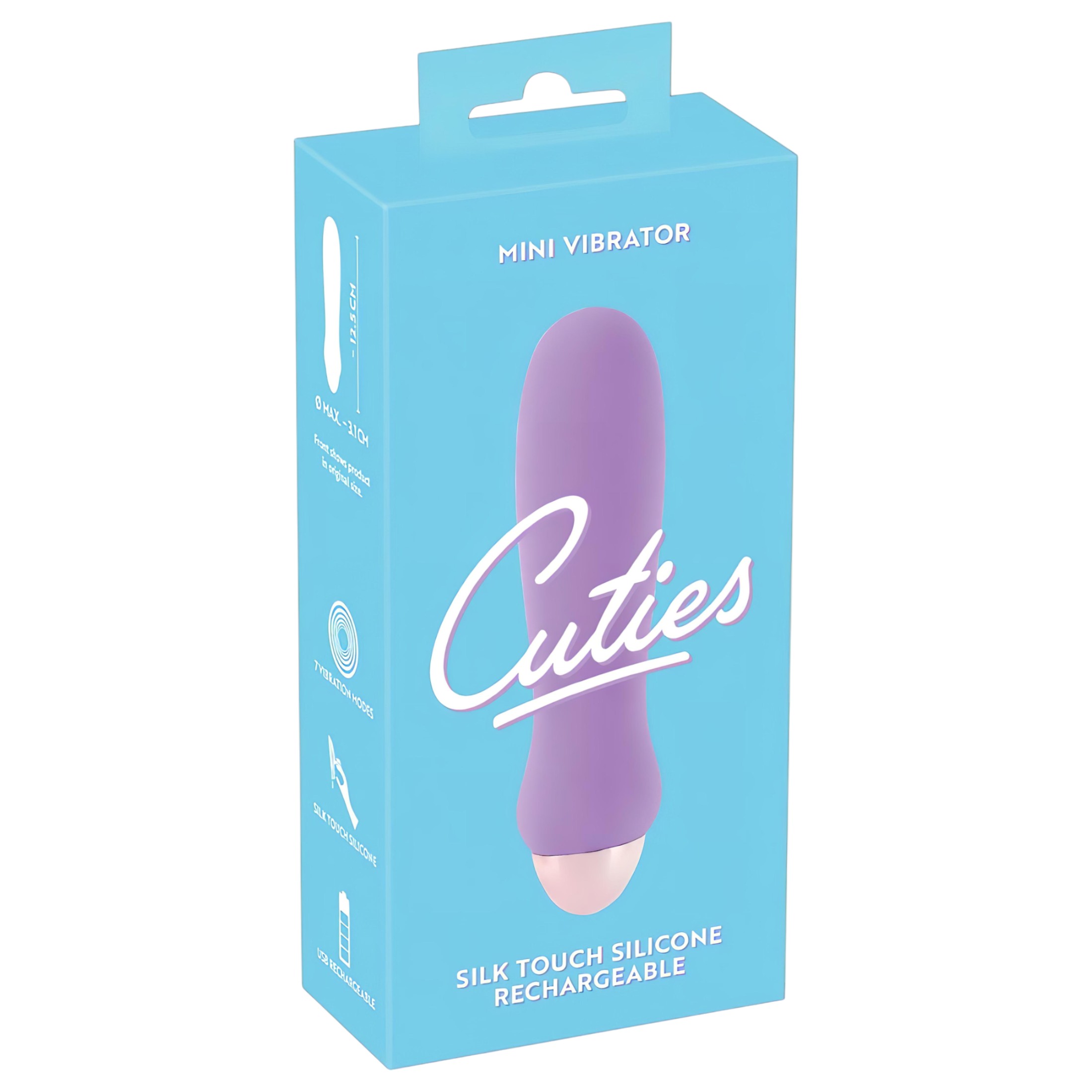 Cuties Mini Purple – akkus, szilikon rúdvibrátor (lila)