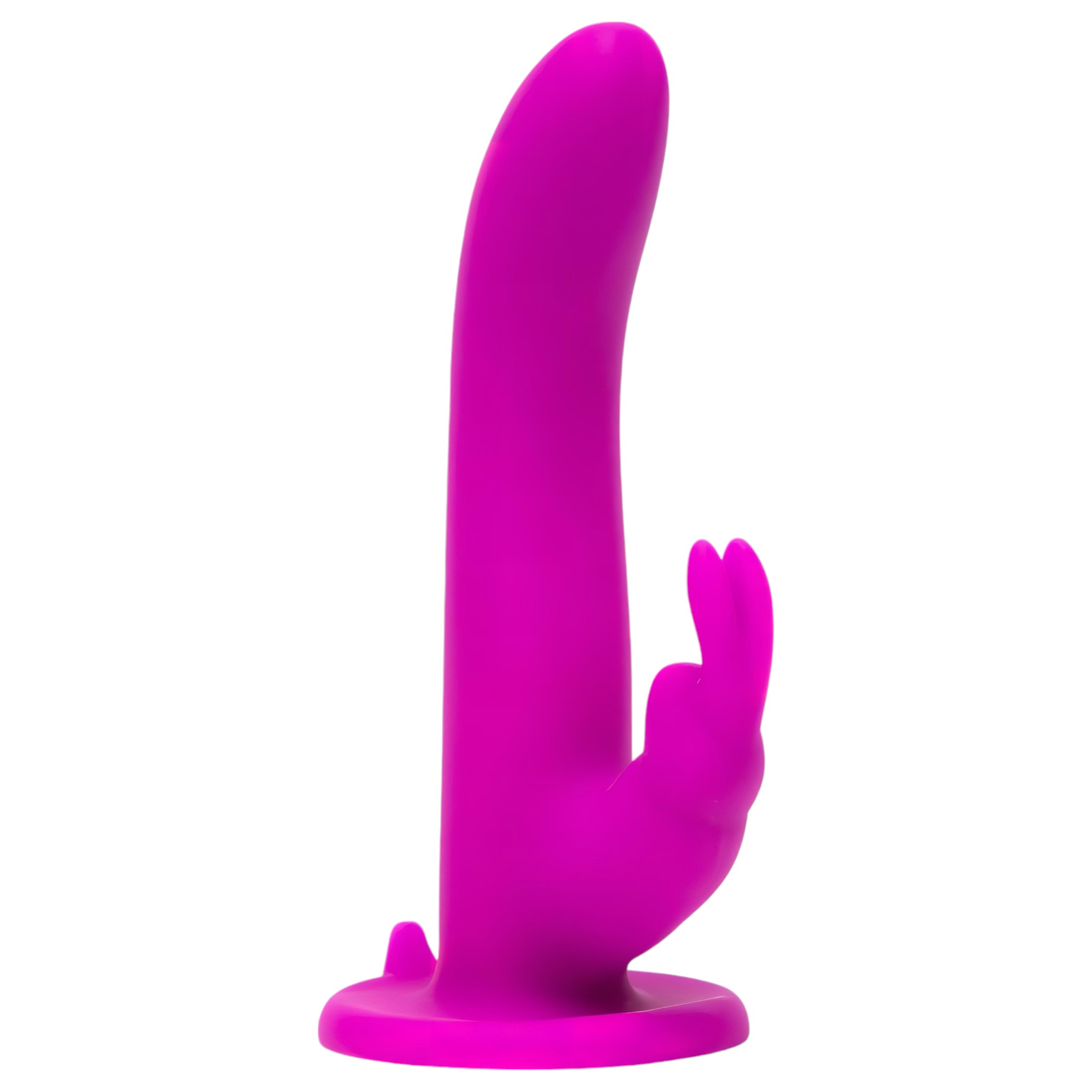 Happyrabbit Strap-On – nyuszis felcsatolható vibrátor (lila)