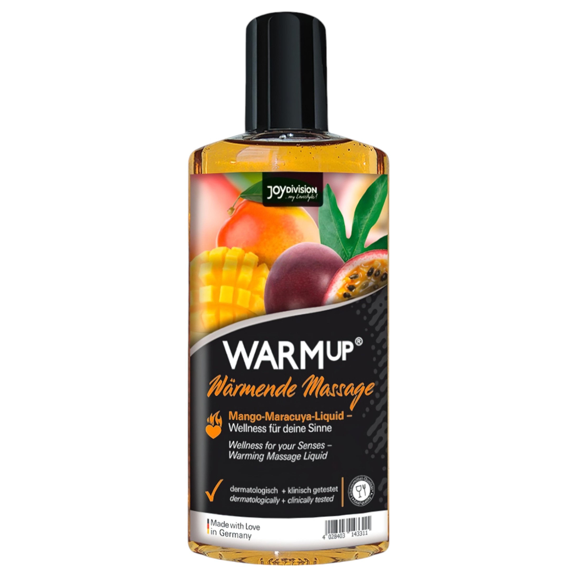 JoyDivision WARMup – melegítő masszázsolaj – mangó-maracuja (150ml)