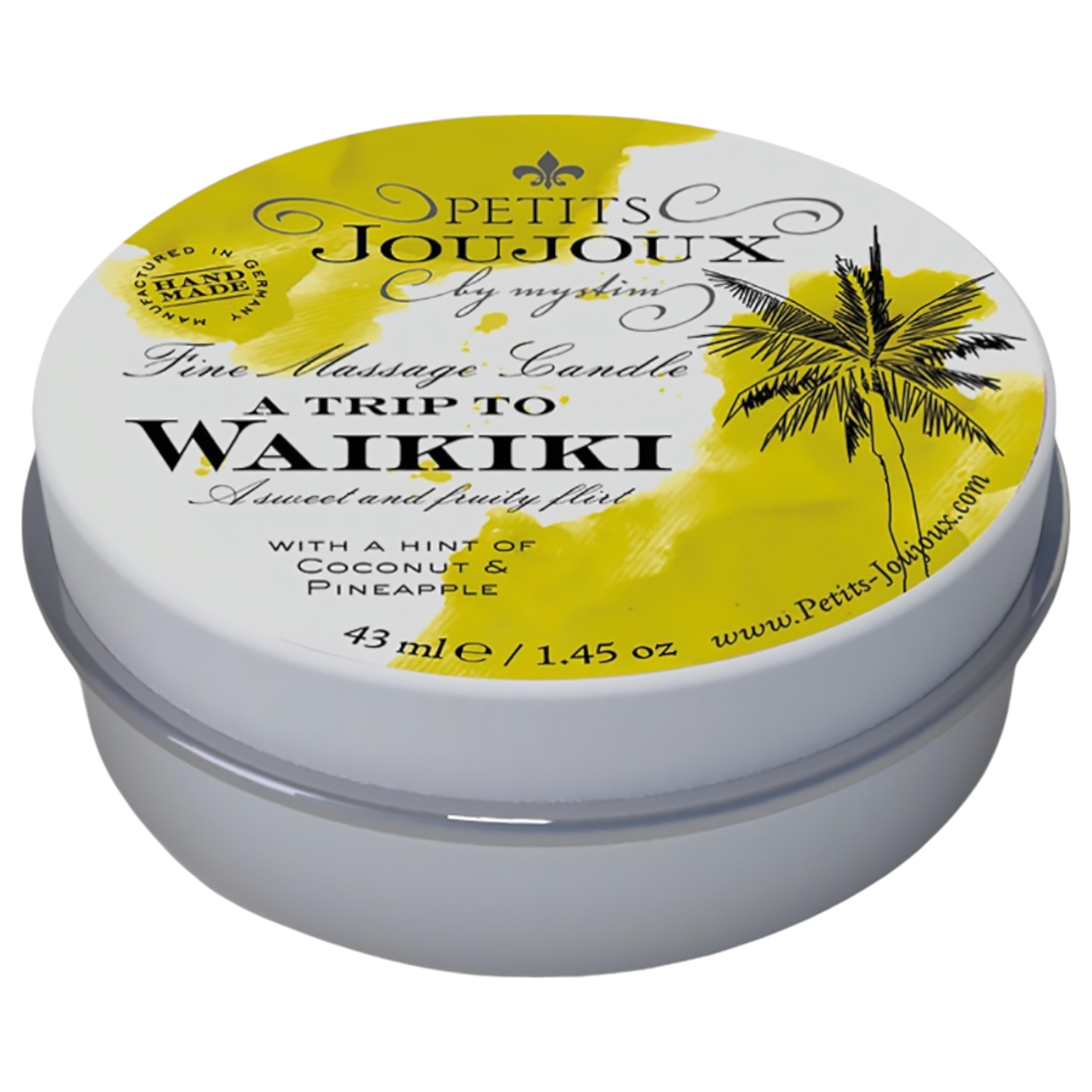 Petits Joujoux Waikiki – masszázsgyertya – kókusz-ananász (43ml)