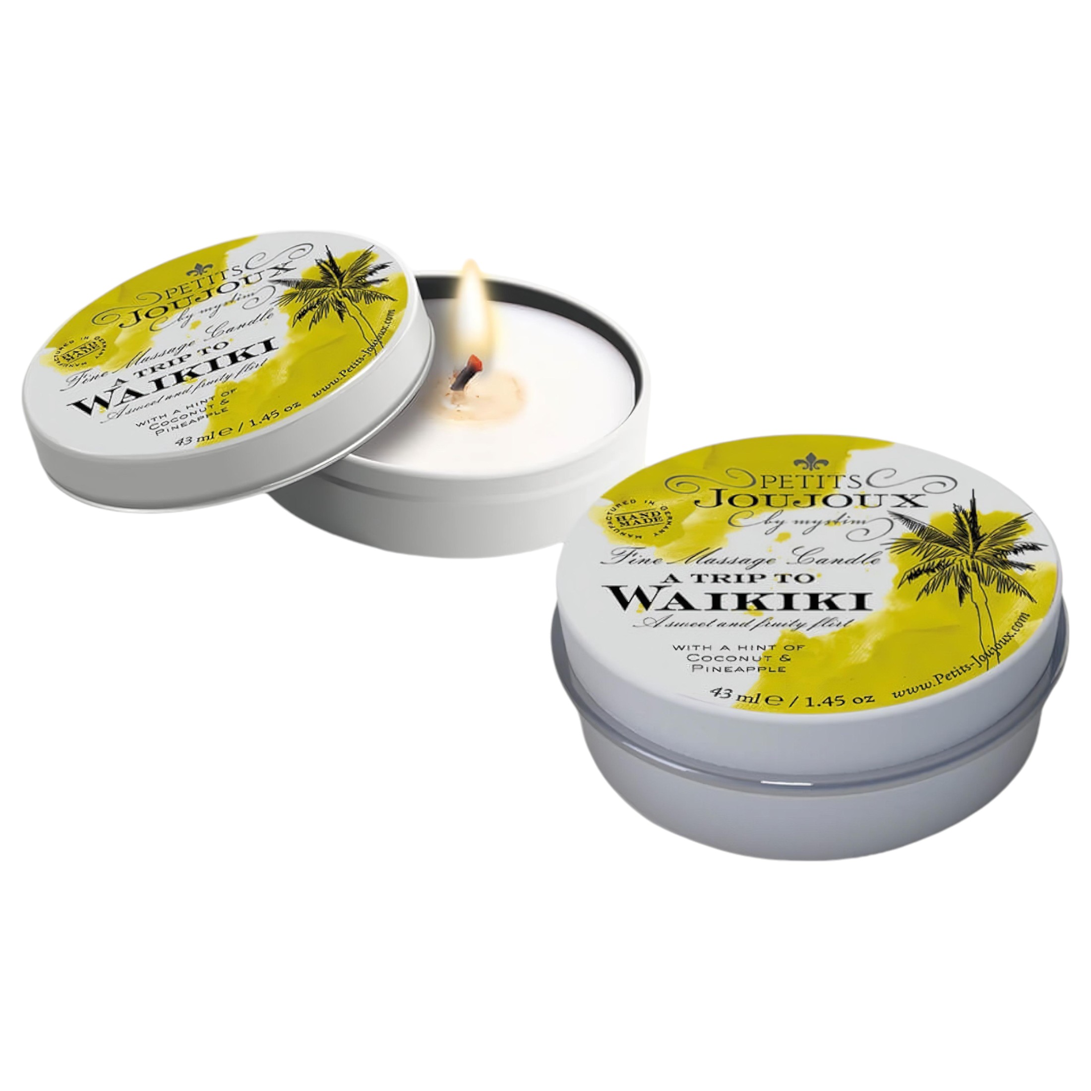 Petits Joujoux Waikiki – masszázsgyertya – kókusz-ananász (43ml)