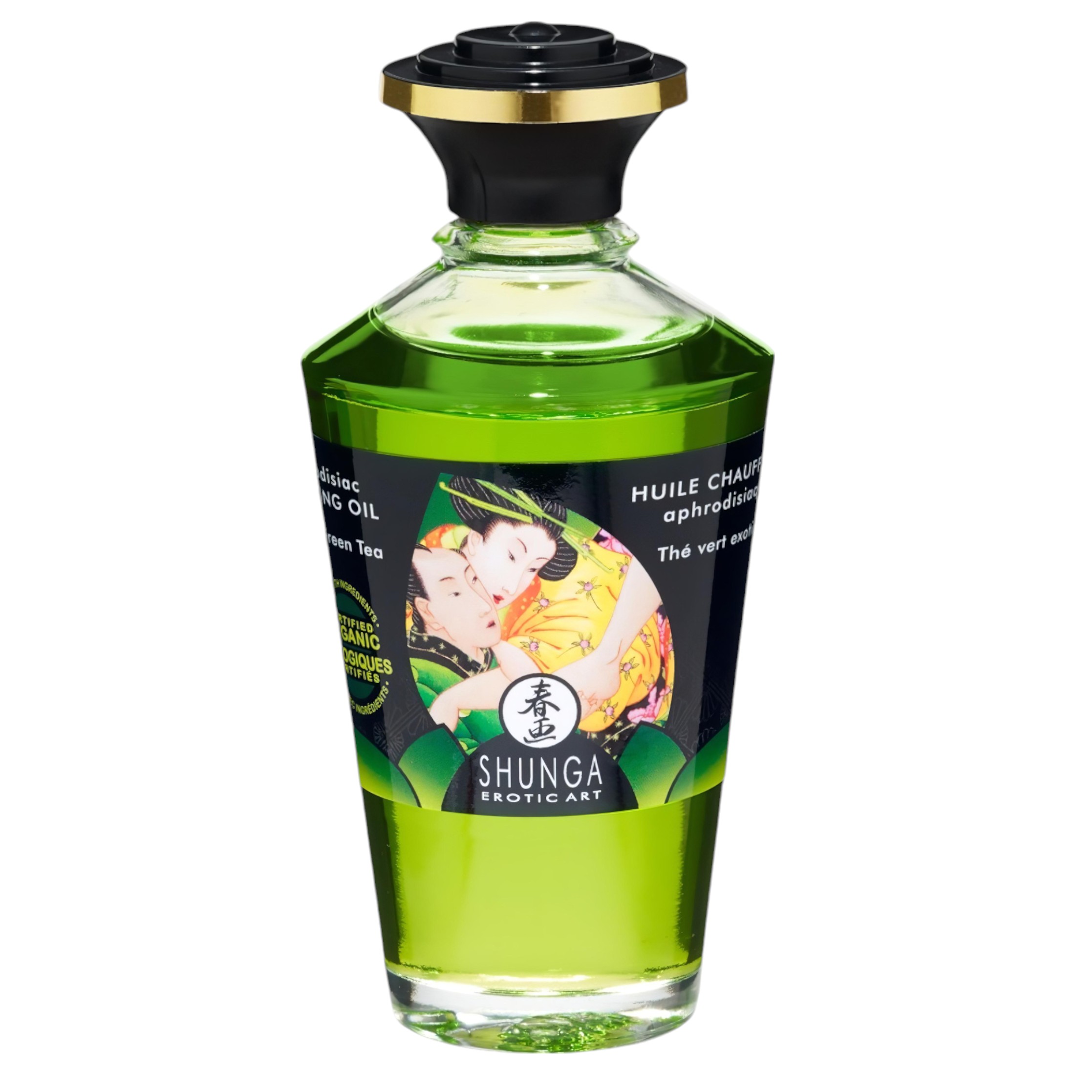 Shunga – melegítő masszázsolaj – zöld tea (100ml)