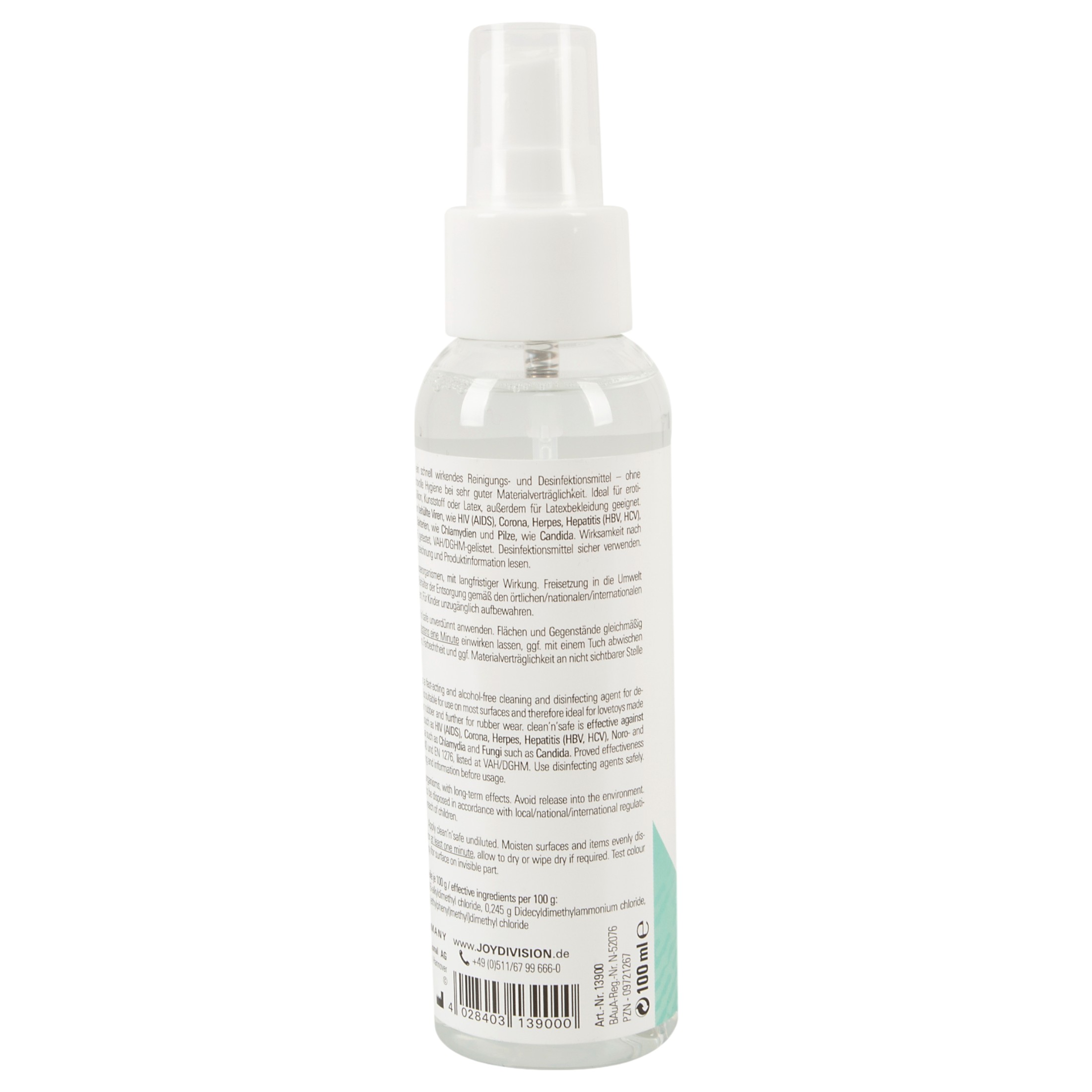 JoyDivision Clean Safe – fertőtlenítő és tisztító spray (100ml)