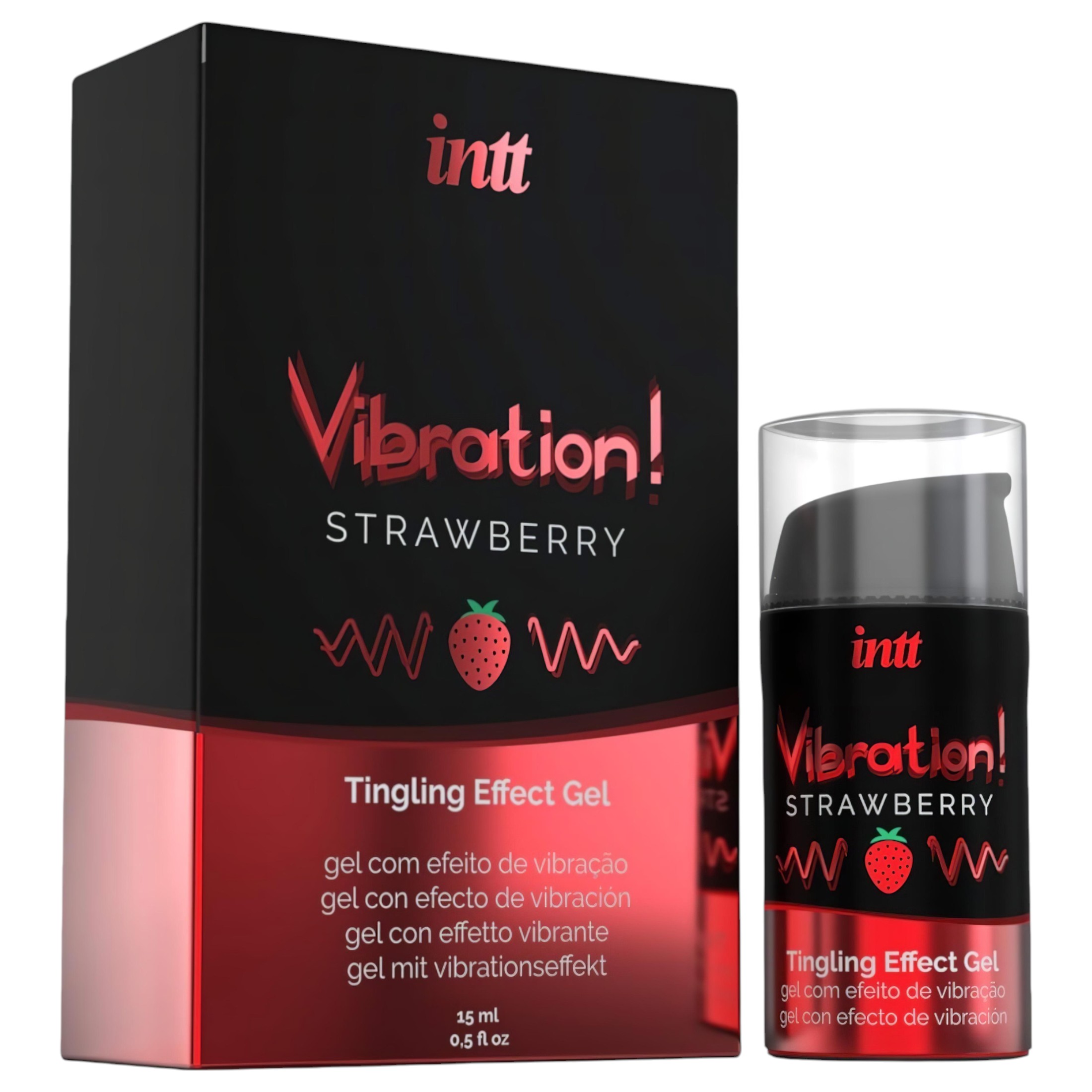 Intt Vibration! – folyékony vibrátor – eper (15ml)