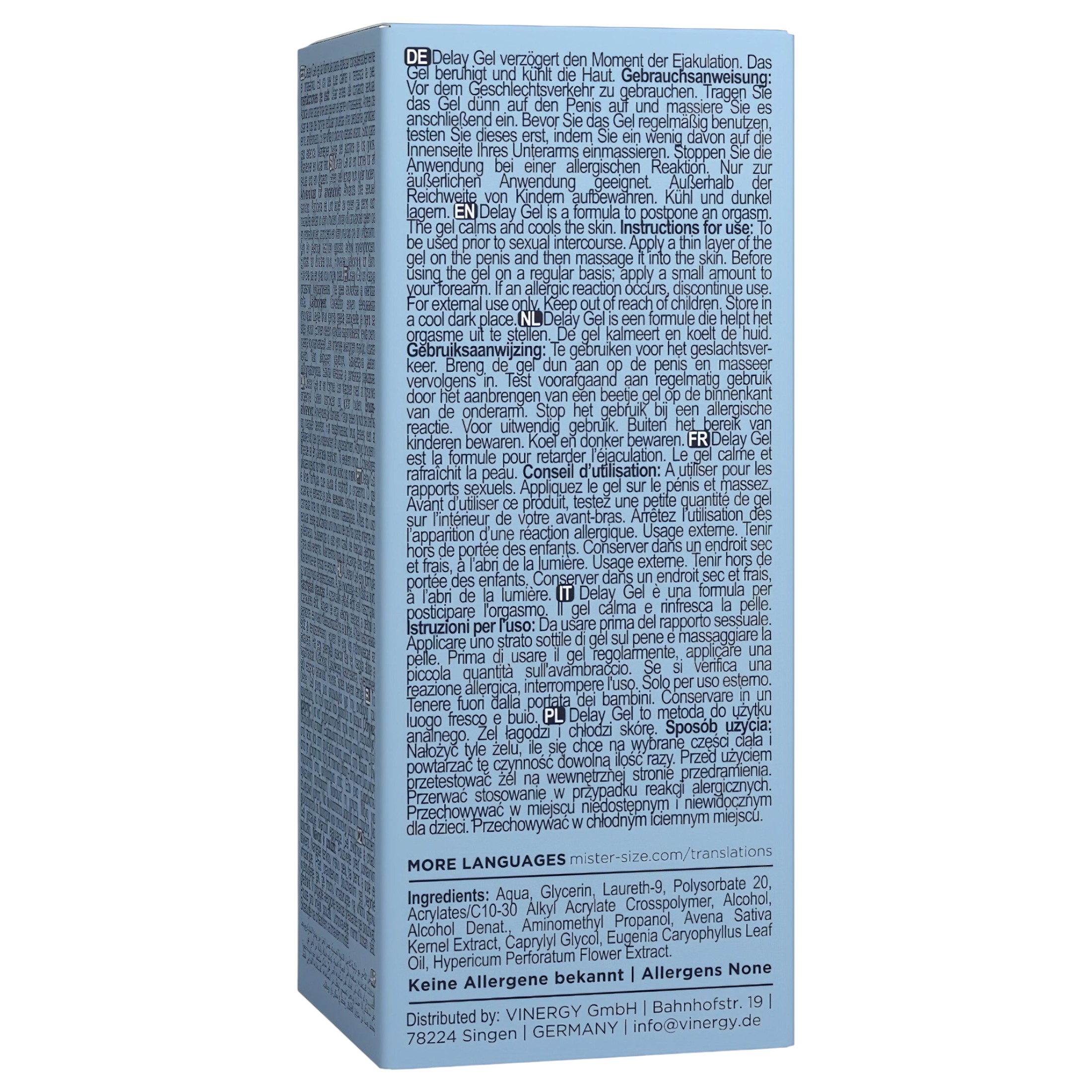 Mister Size – magömlést késleltető gél (50ml)