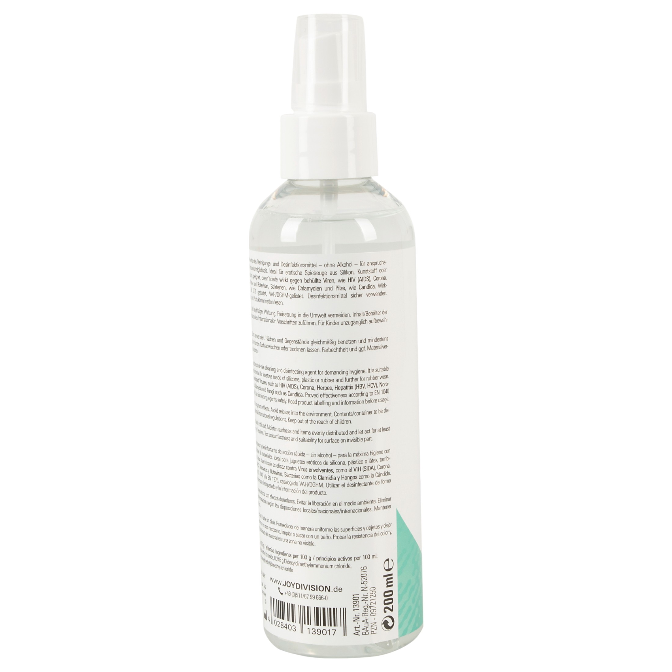 JoyDivision Clean Safe – fertőtlenítő és tisztító spray (200ml)