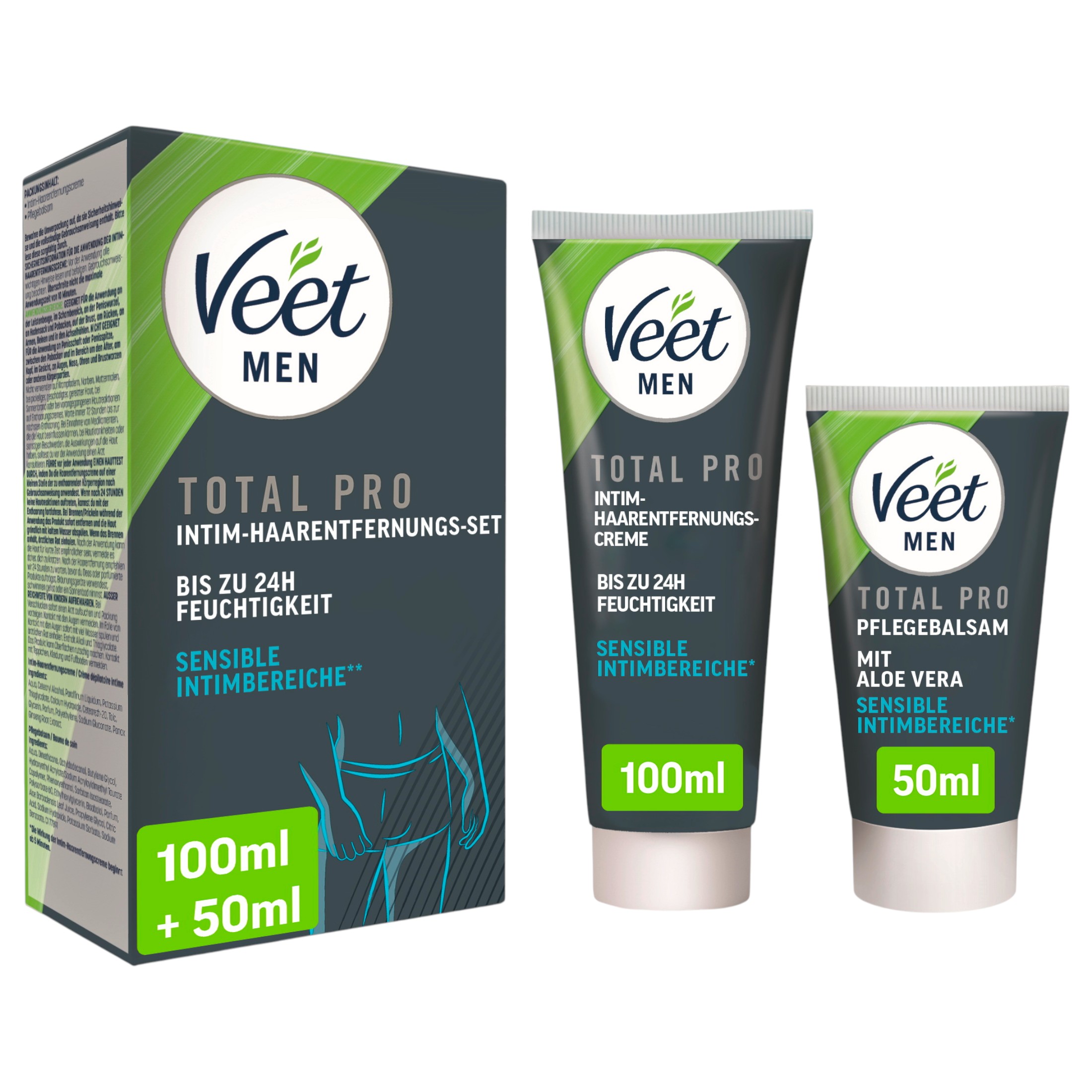 Veet – intim szőrtelenítő krém és balzsam férfiaknak (100+50ml)